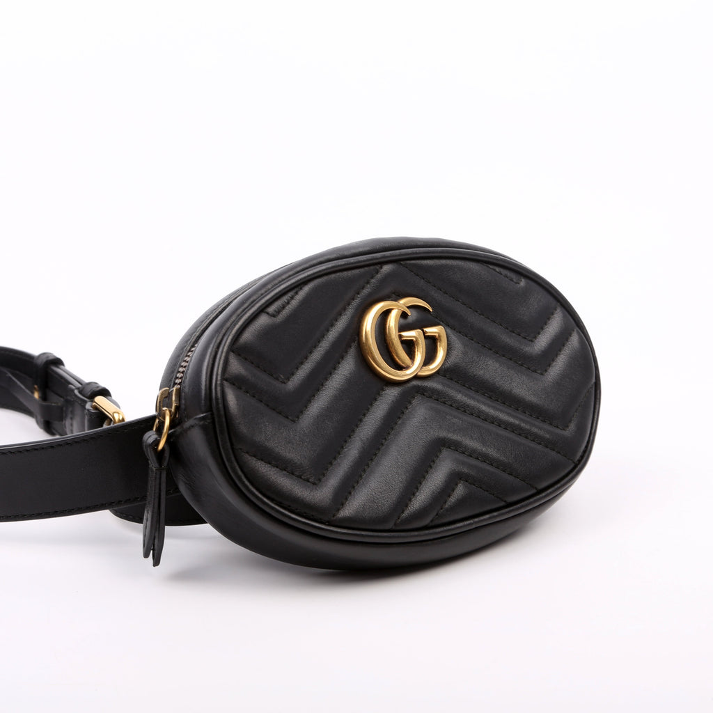 Gucci 476434 Marmont Belt Bag Black Size 75