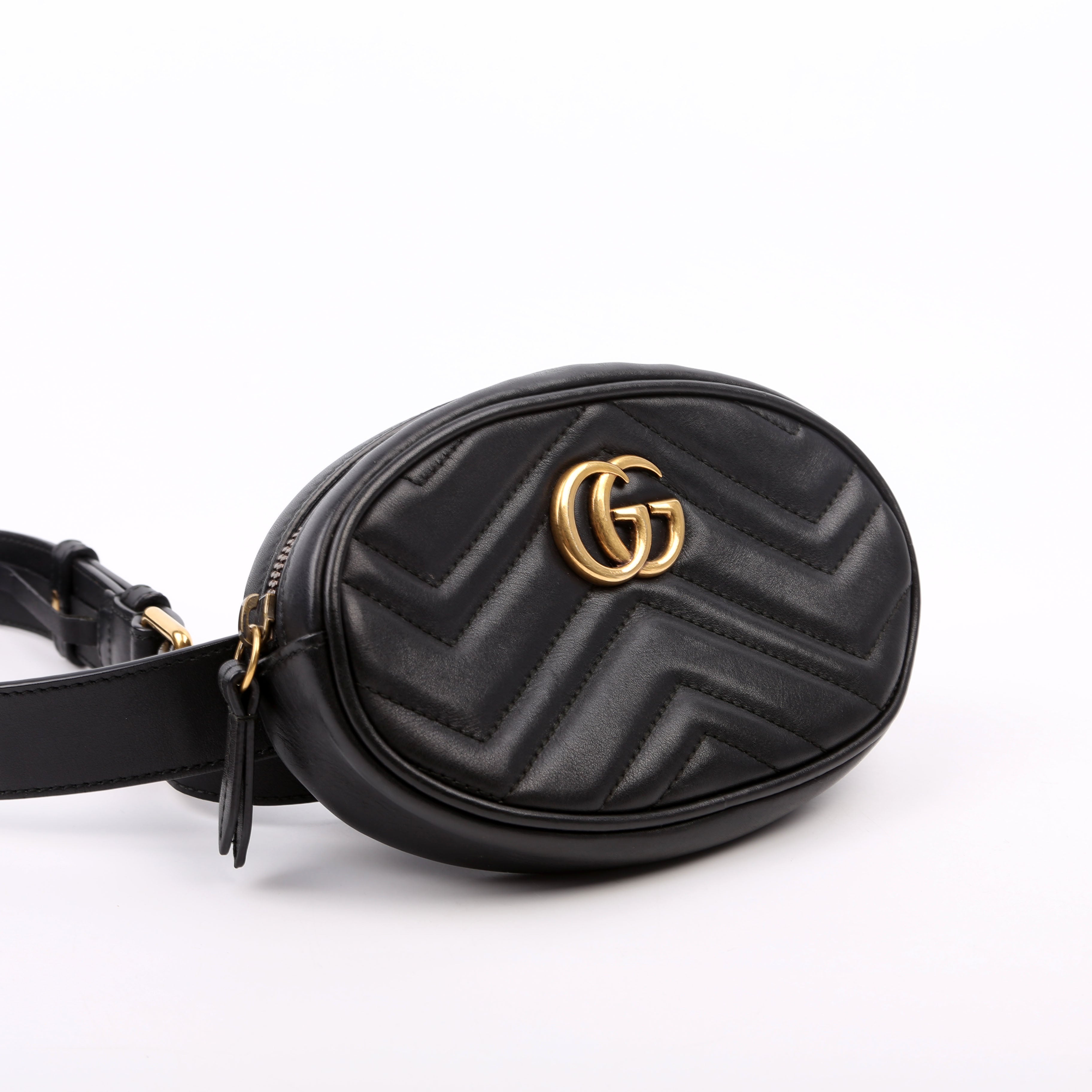 Gucci 476434 Marmont Belt Bag Black Size 75