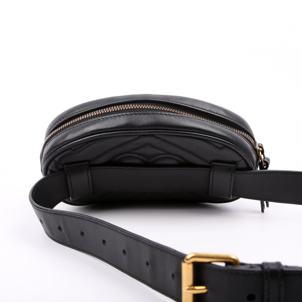 Gucci 476434 Marmont Belt Bag Black Size 75