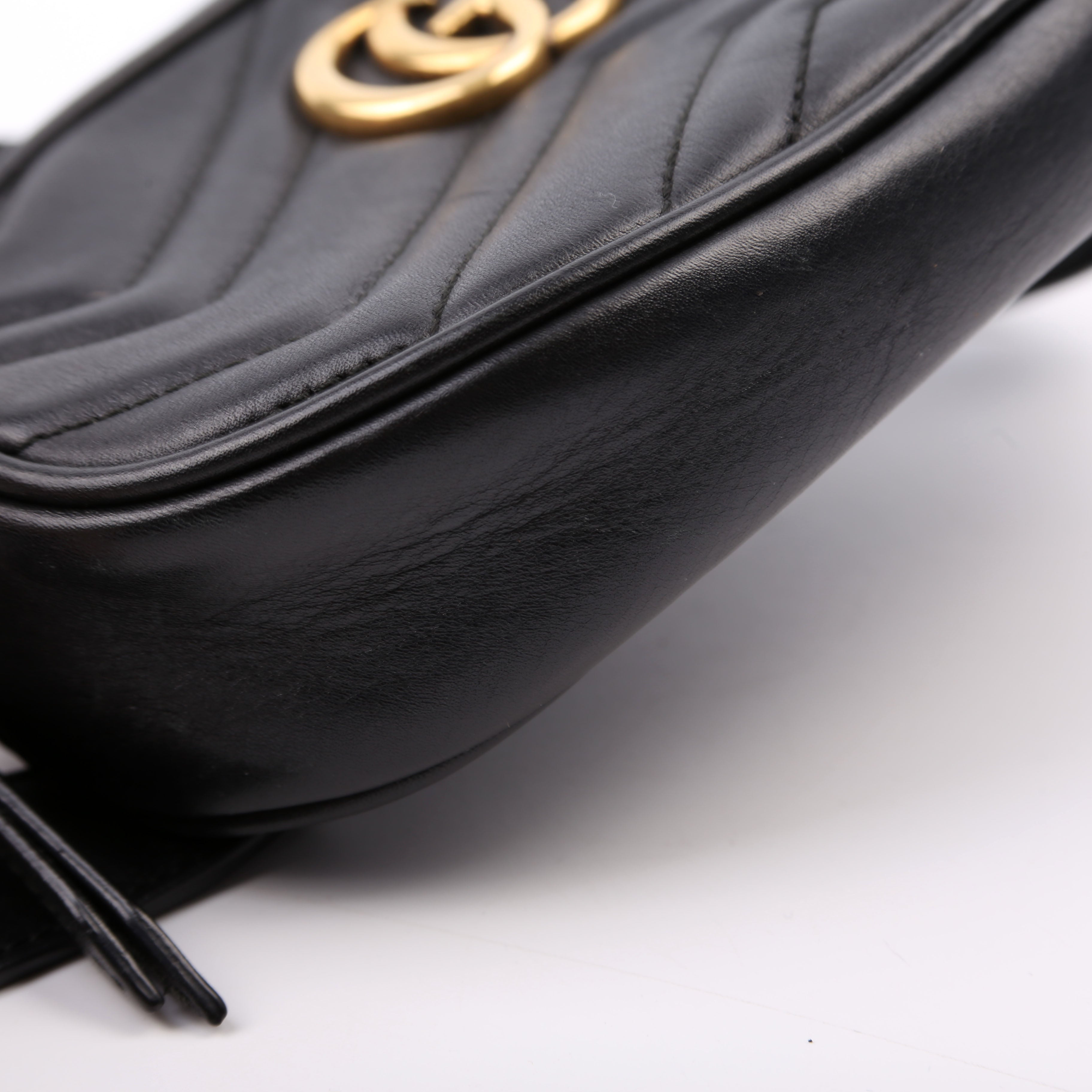 Gucci 476434 Marmont Belt Bag Black Size 75