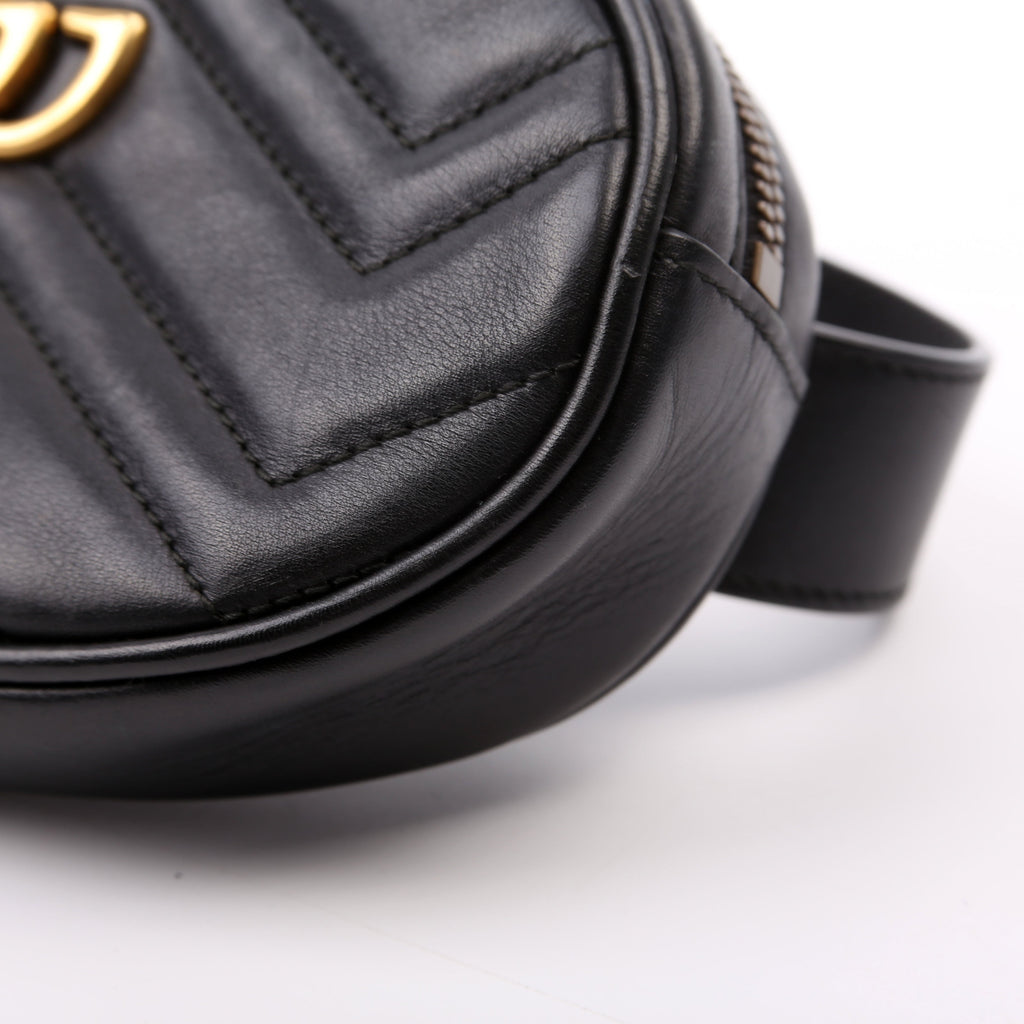Gucci 476434 Marmont Belt Bag Black Size 75