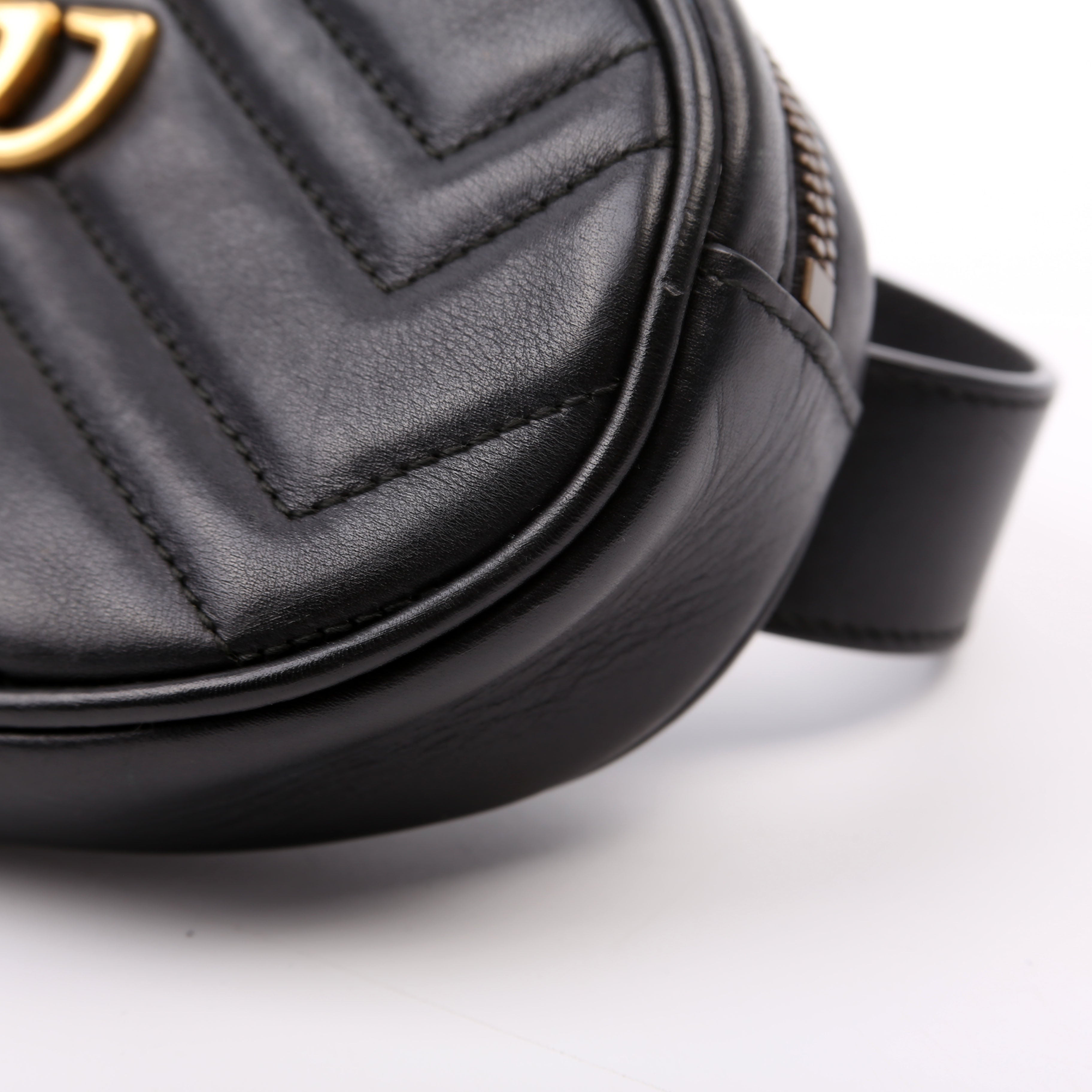 Gucci 476434 Marmont Belt Bag Black Size 75