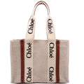 Woody Ribbon Tote Medium Beige/Brown