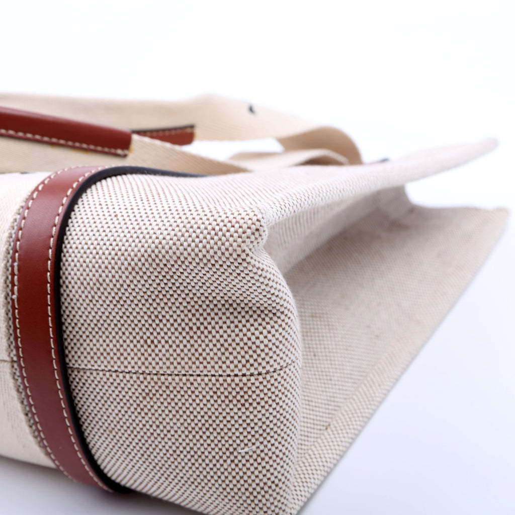 Woody Ribbon Tote Medium Beige/Brown