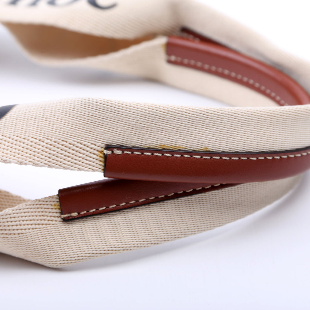 Woody Ribbon Tote Medium Beige/Brown