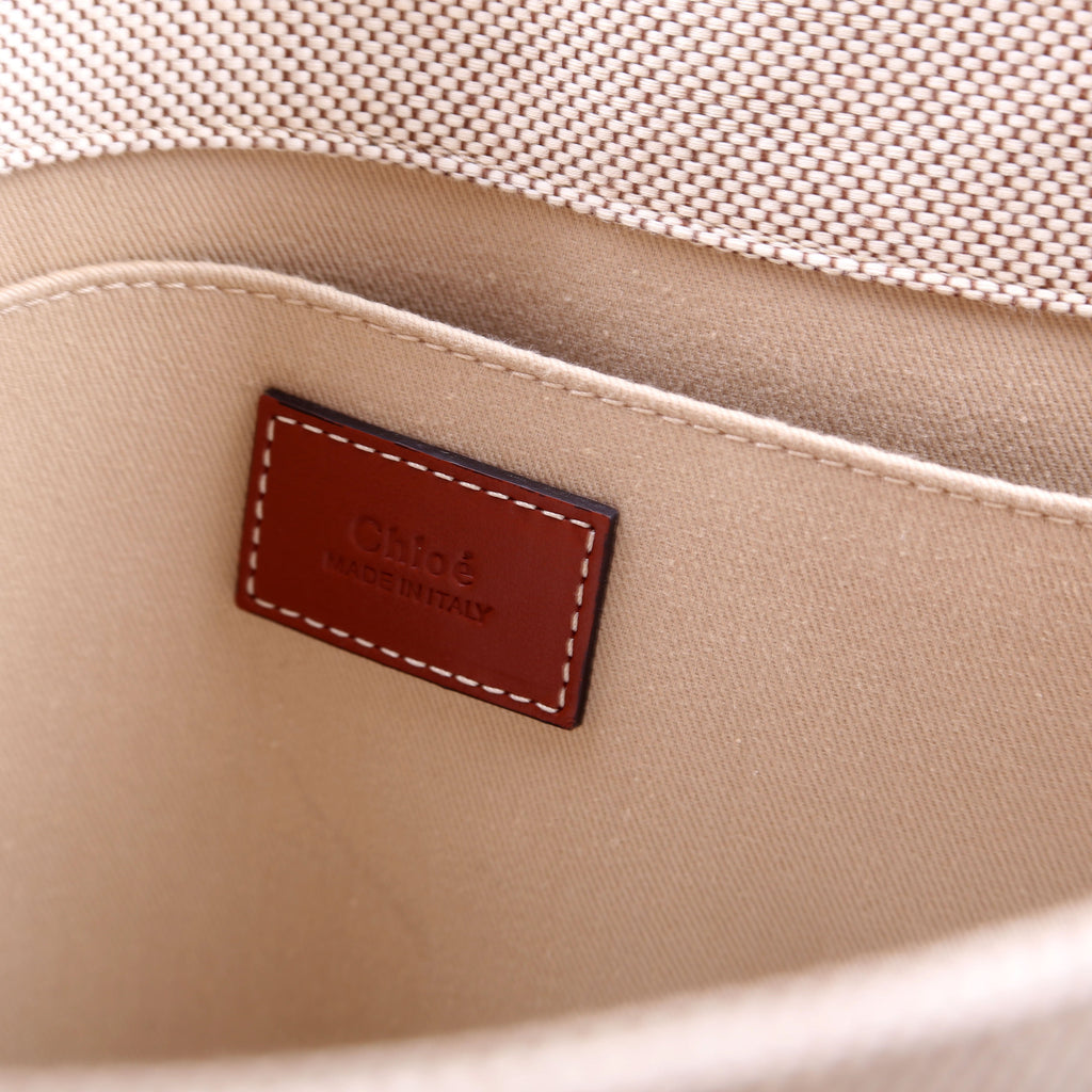 Woody Ribbon Tote Medium Beige/Brown