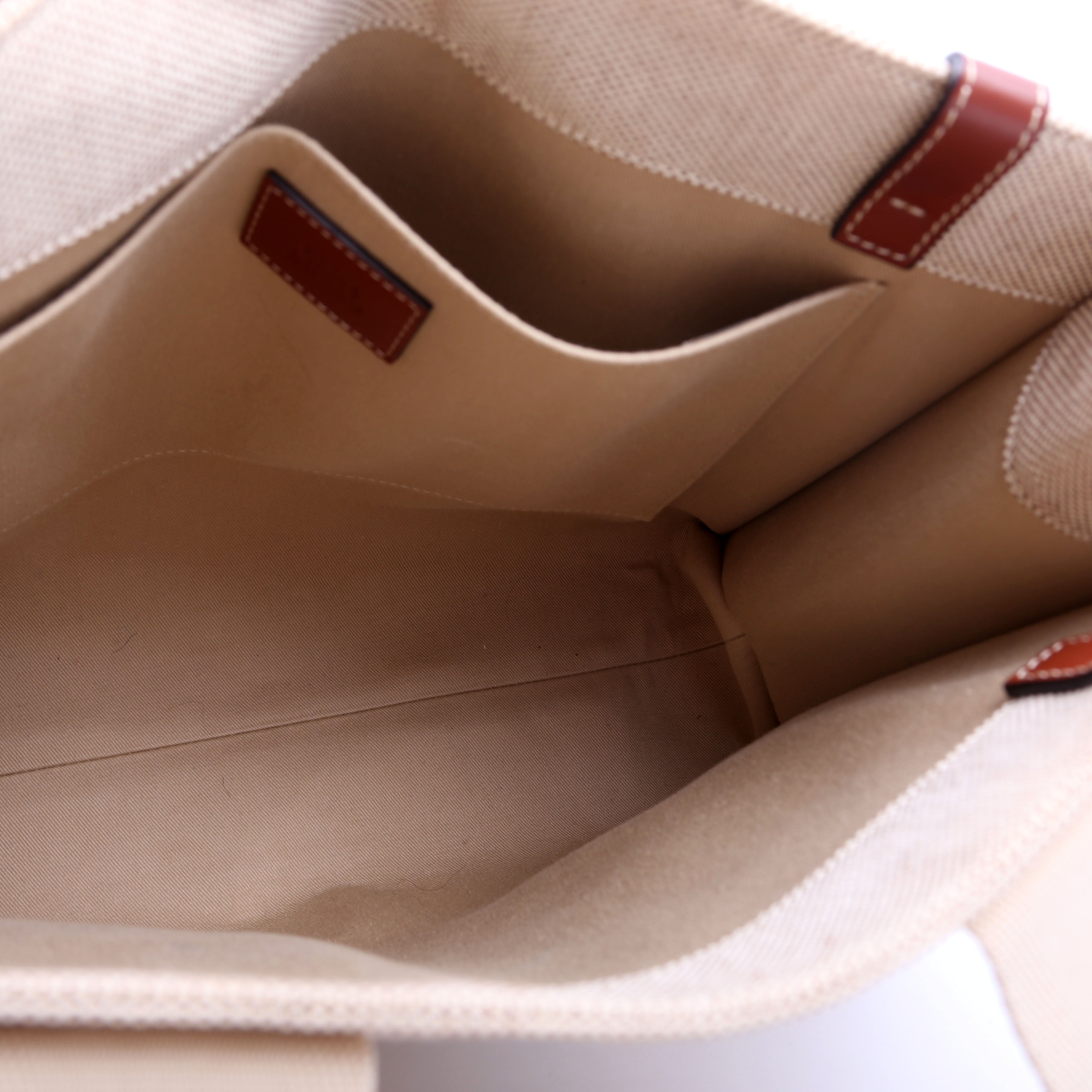 Woody Ribbon Tote Medium Beige/Brown