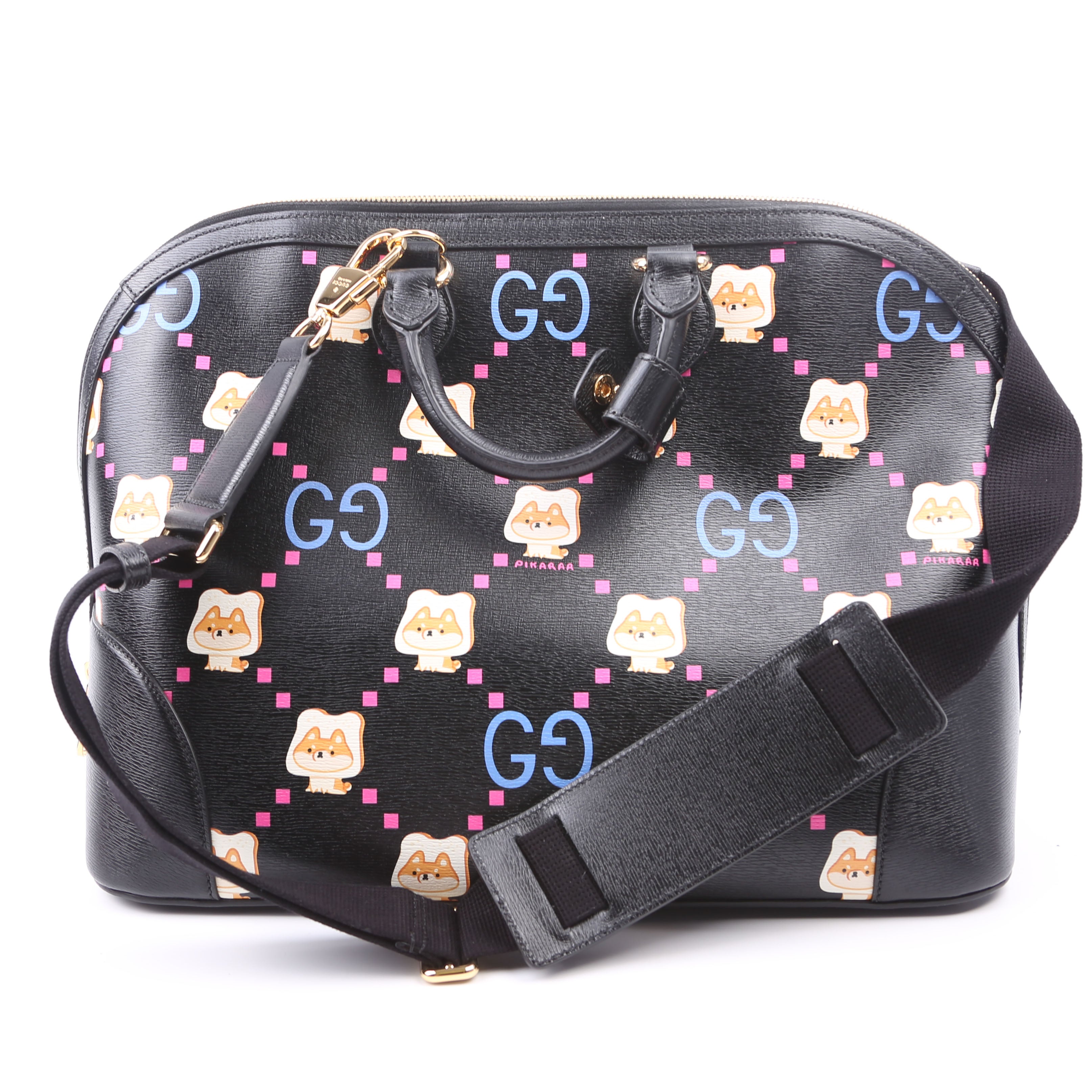 Gucci 739725 Dome Satchel Pikarar Black