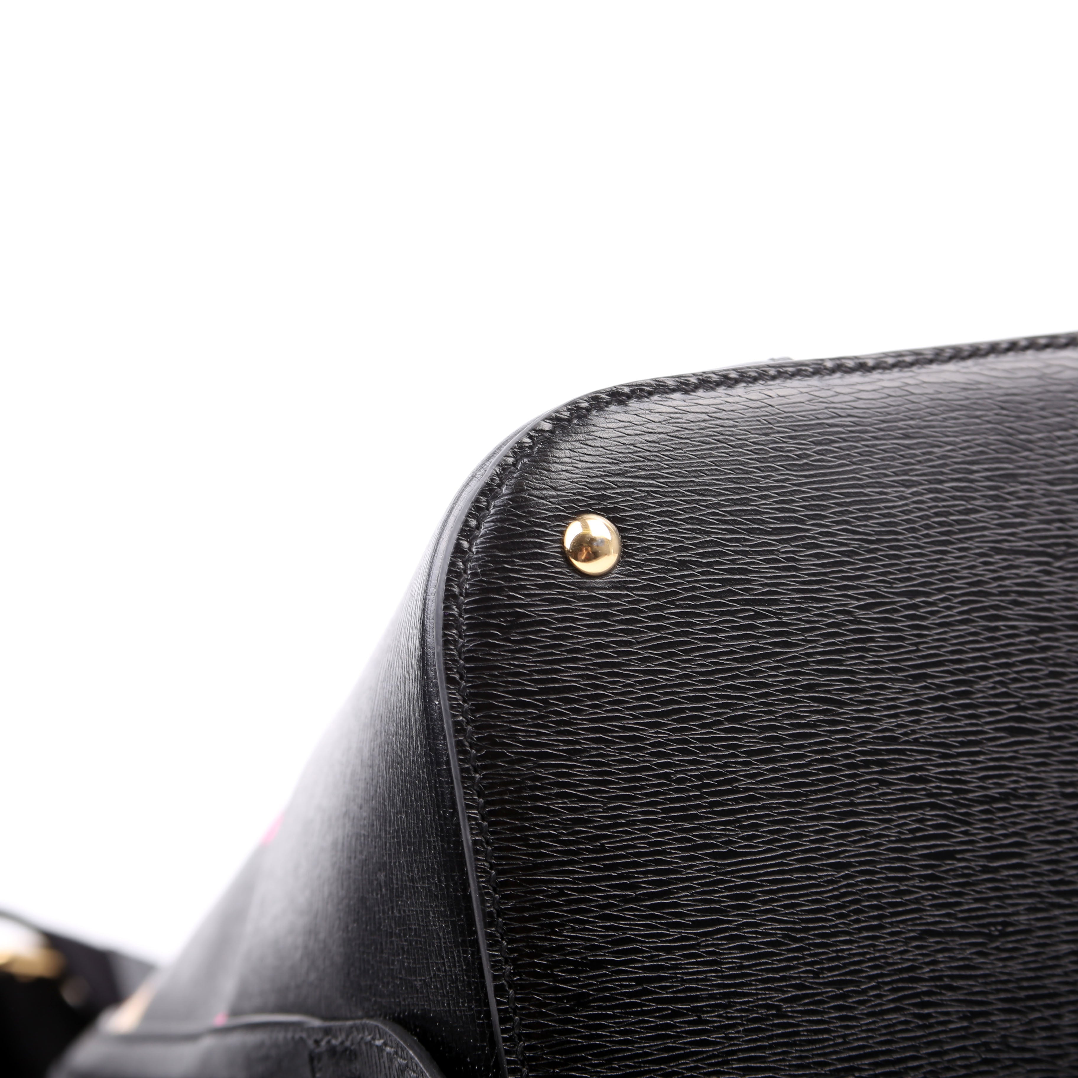 Gucci 739725 Dome Satchel Pikarar Black
