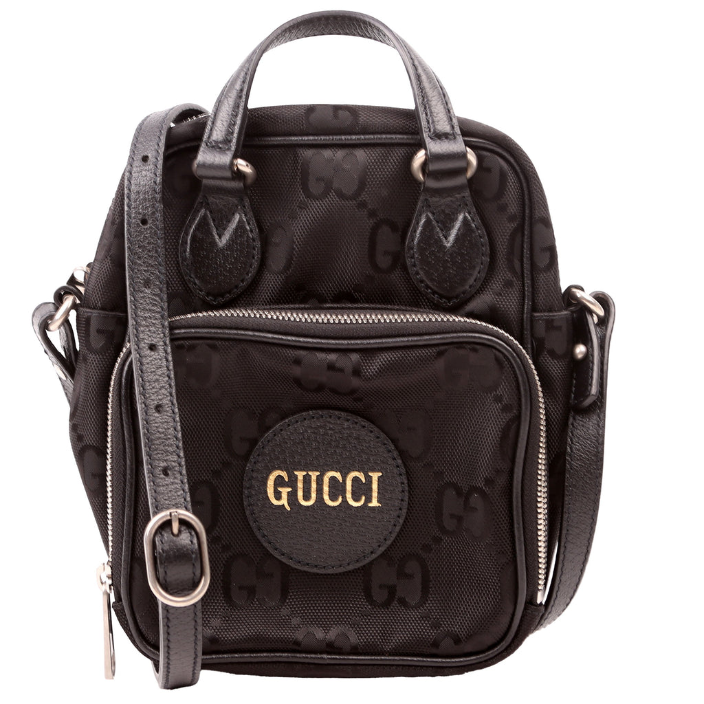 625850 GG Nylon Off the Grid Shoulder Bag Black