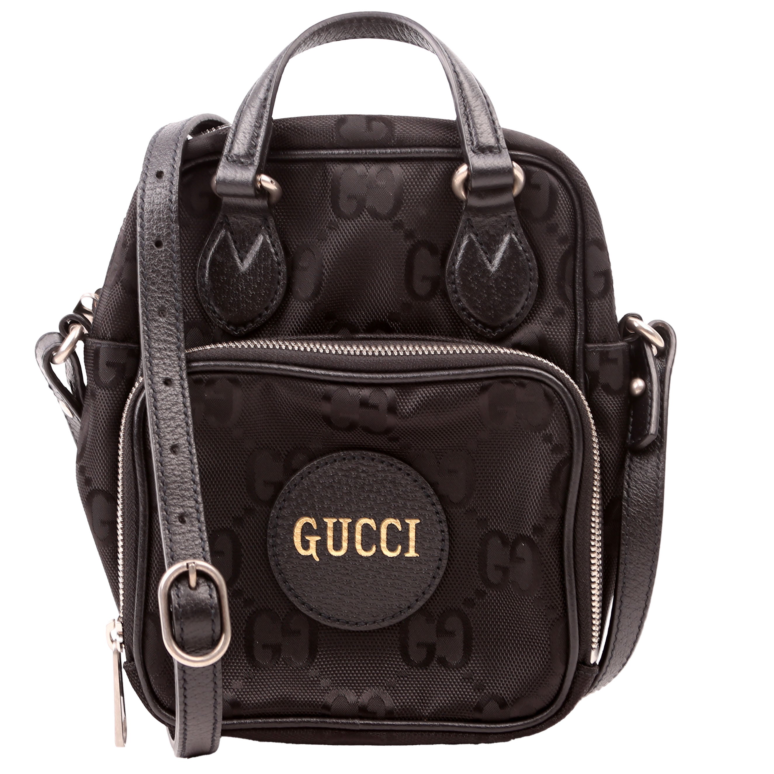 625850 GG Nylon Off the Grid Shoulder Bag Black