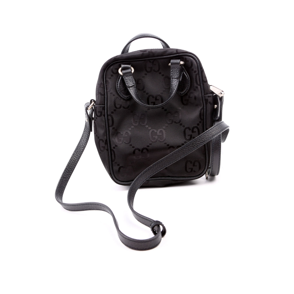 625850 GG Nylon Off the Grid Shoulder Bag Black