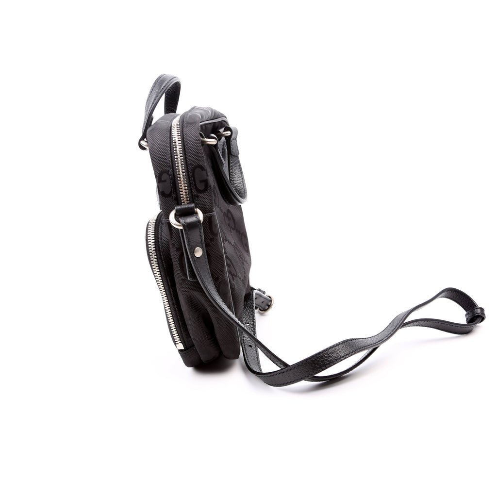 625850 GG Nylon Off the Grid Shoulder Bag Black