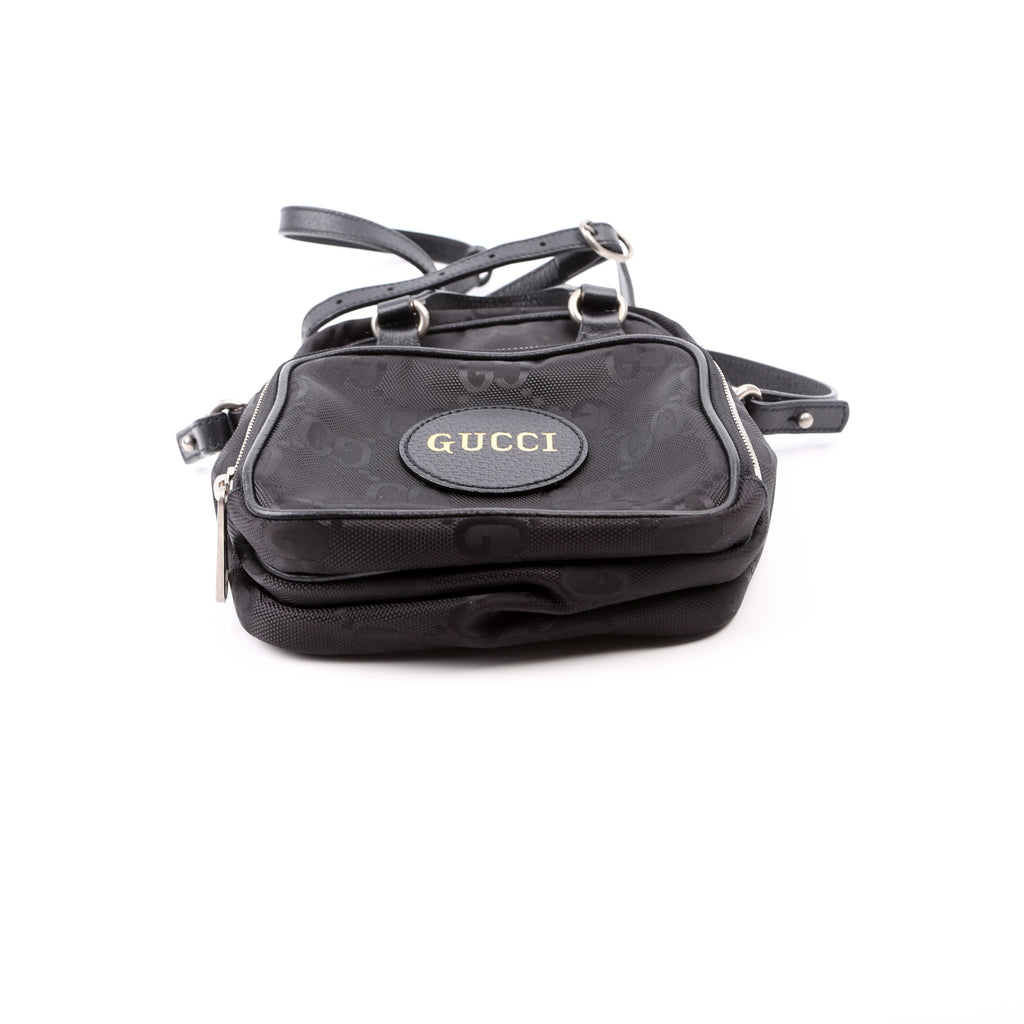 625850 GG Nylon Off the Grid Shoulder Bag Black
