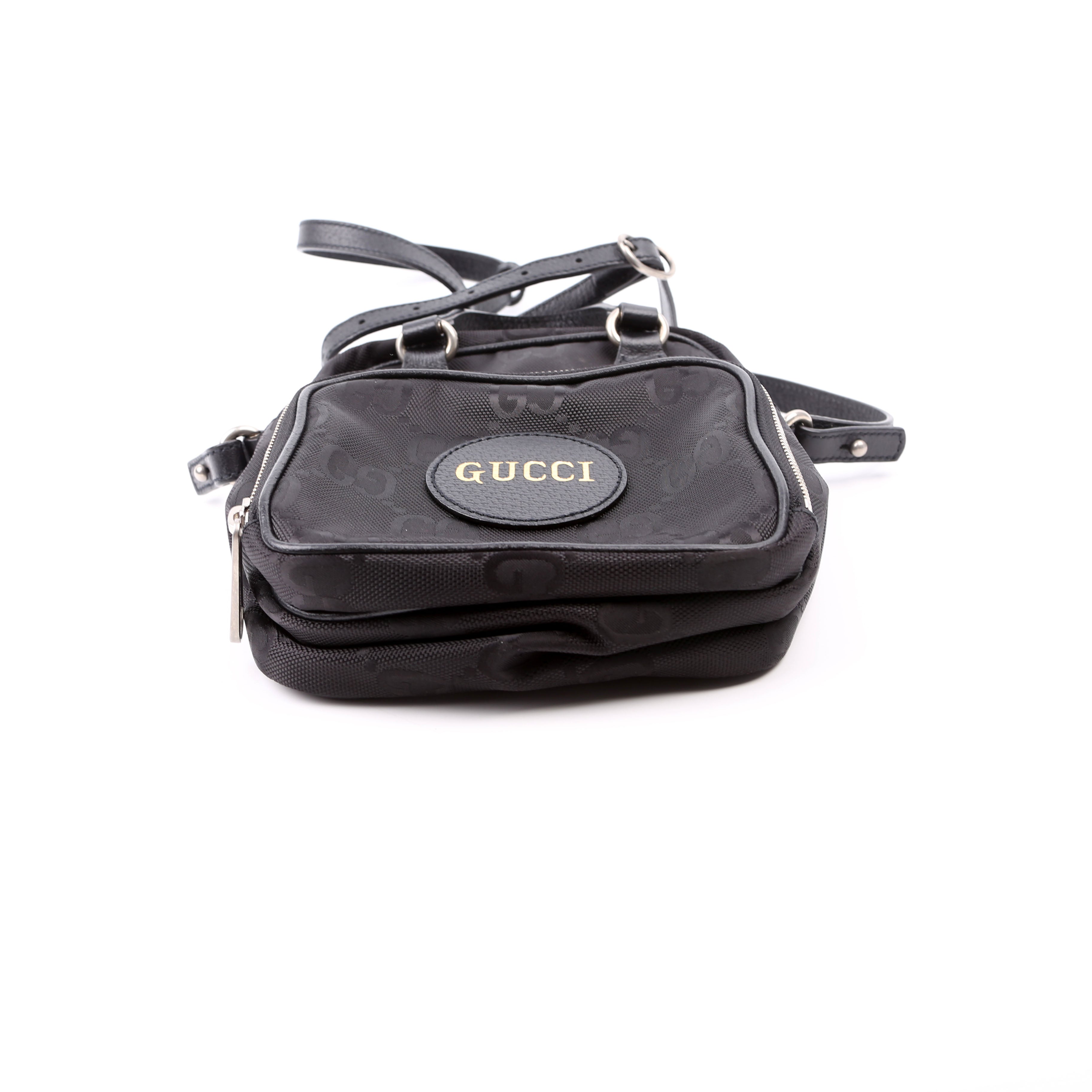 625850 GG Nylon Off the Grid Shoulder Bag Black