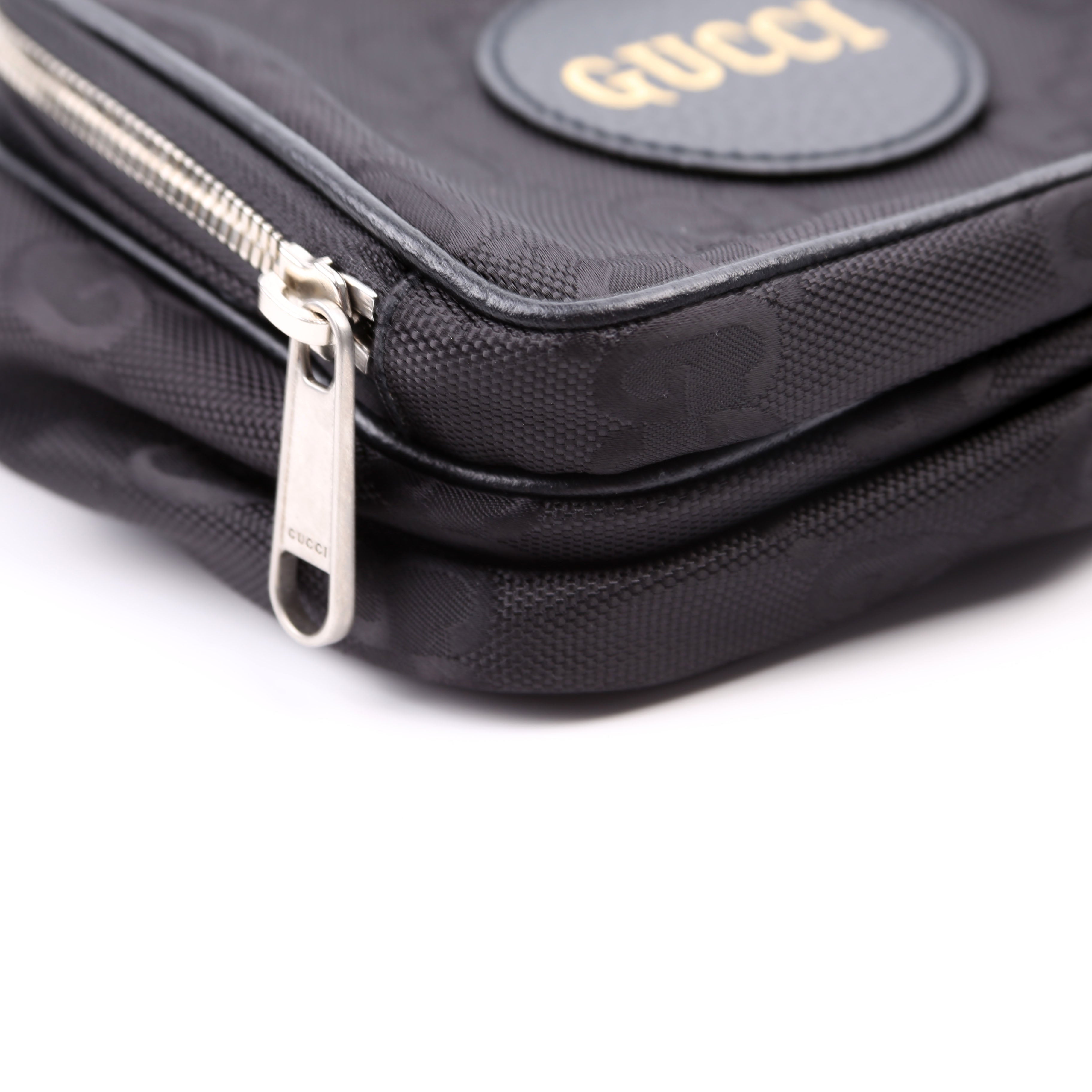 625850 GG Nylon Off the Grid Shoulder Bag Black