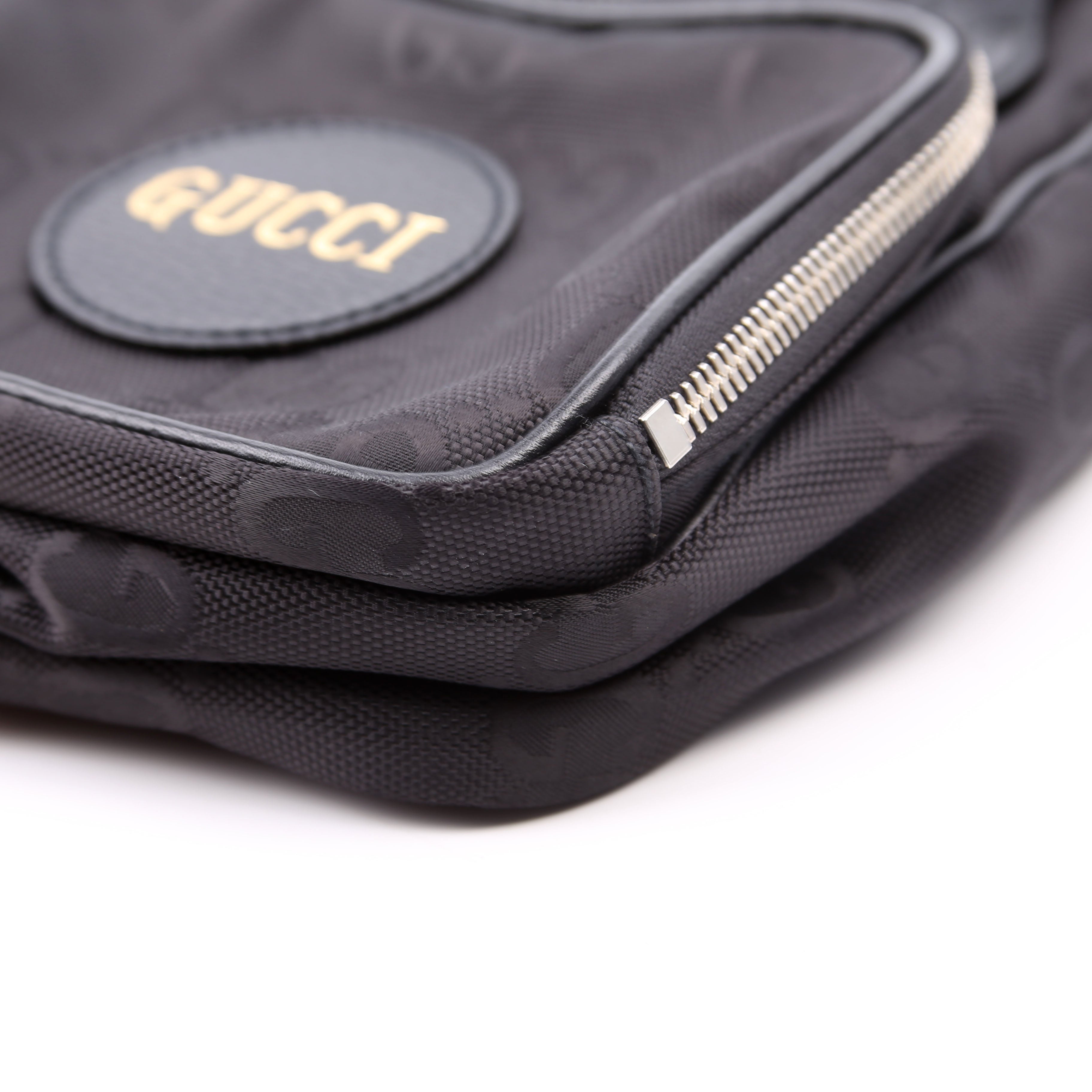 625850 GG Nylon Off the Grid Shoulder Bag Black