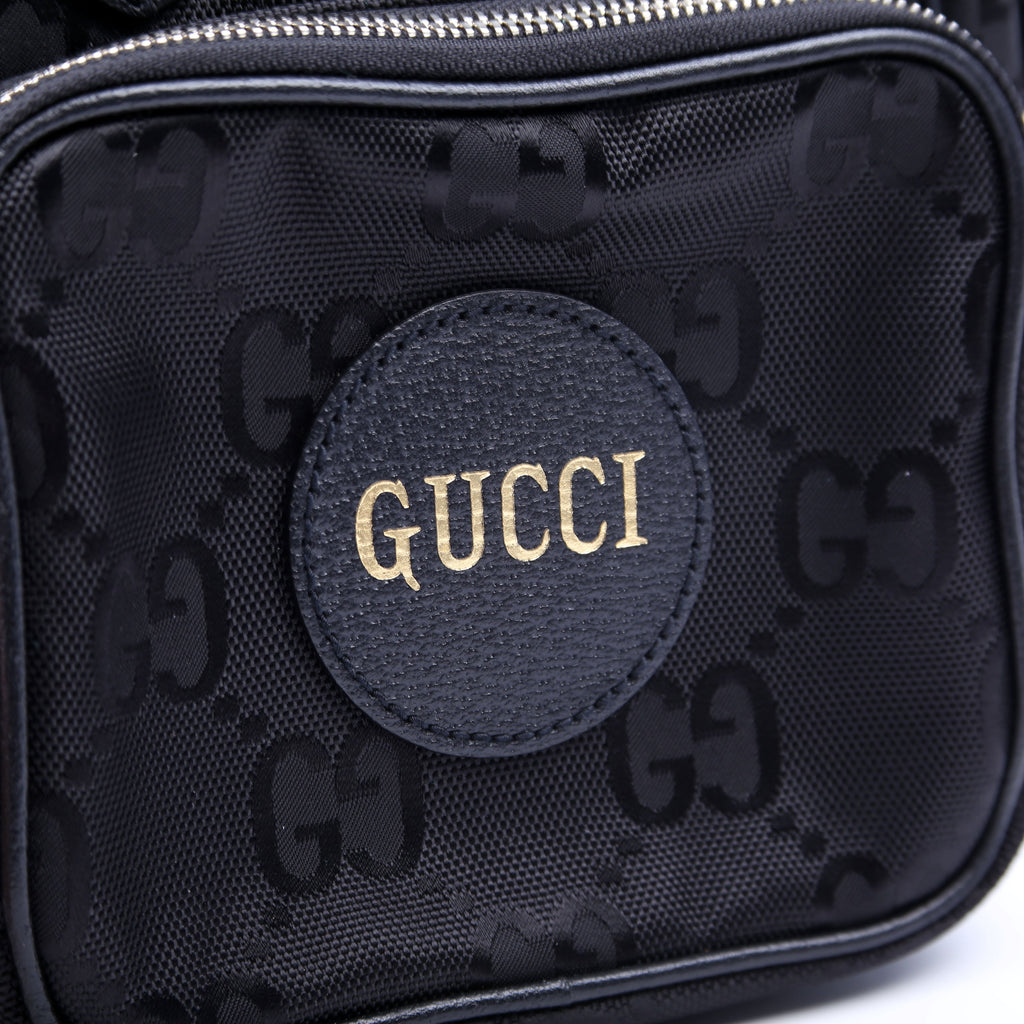 625850 GG Nylon Off the Grid Shoulder Bag Black