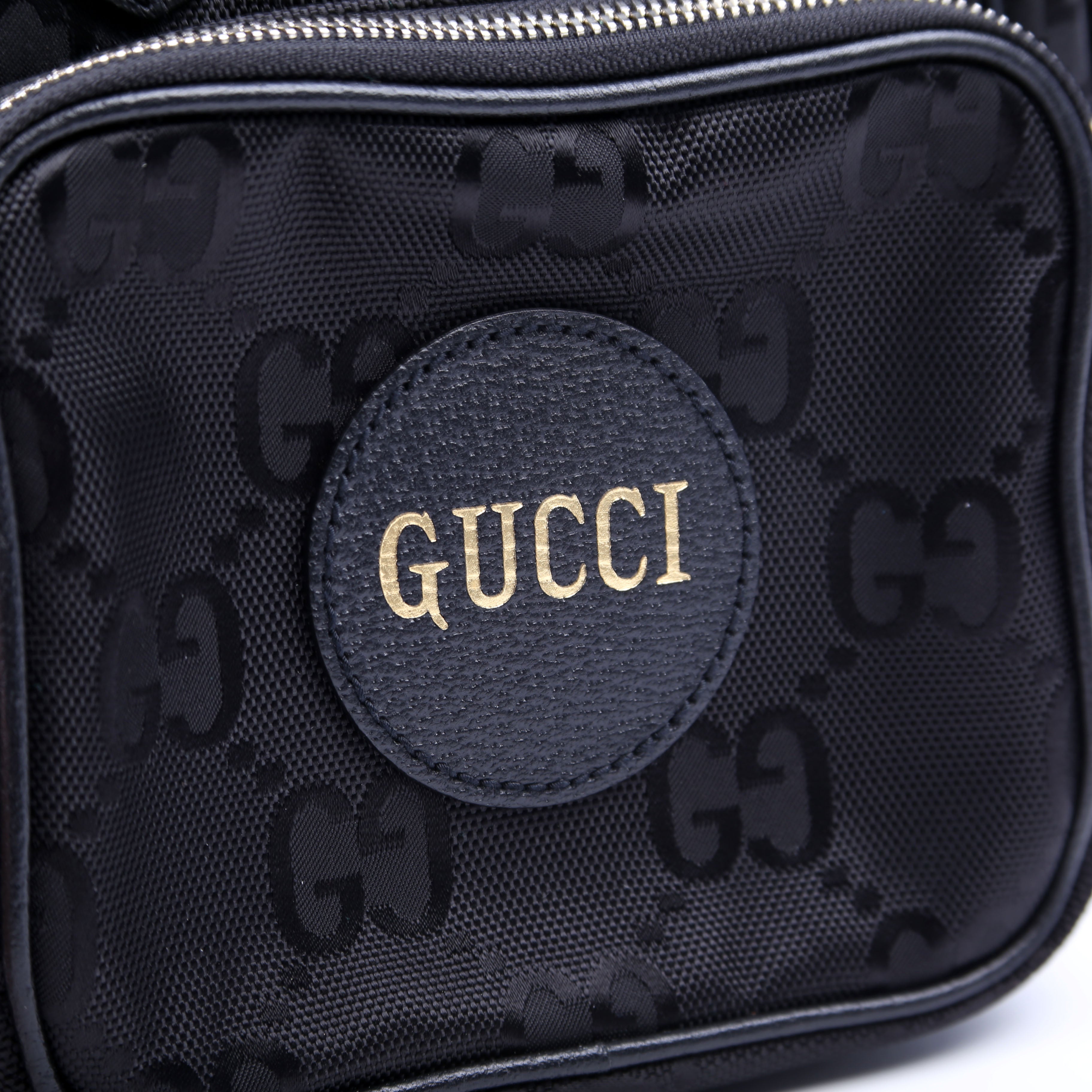 625850 GG Nylon Off the Grid Shoulder Bag Black