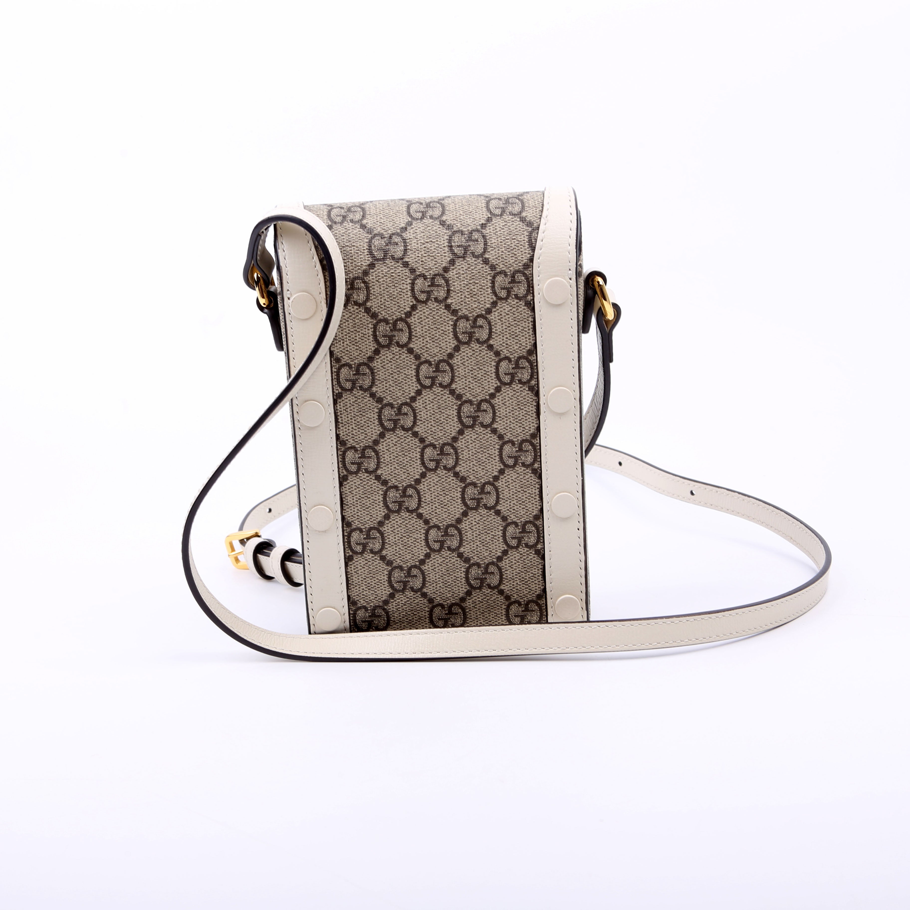 625615 Horsebit 1955 GG Supreme Mini Bag White
