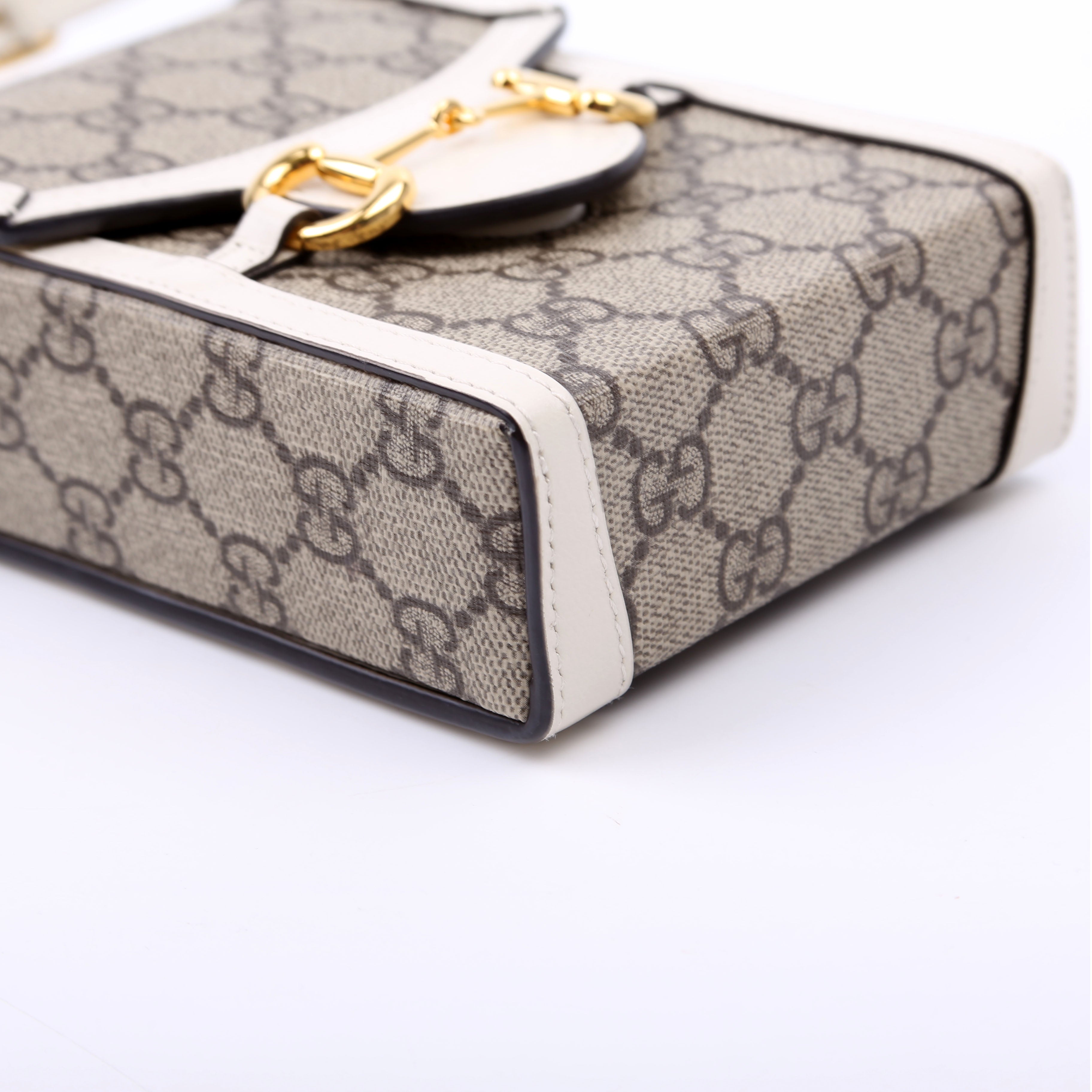 625615 Horsebit 1955 GG Supreme Mini Bag White