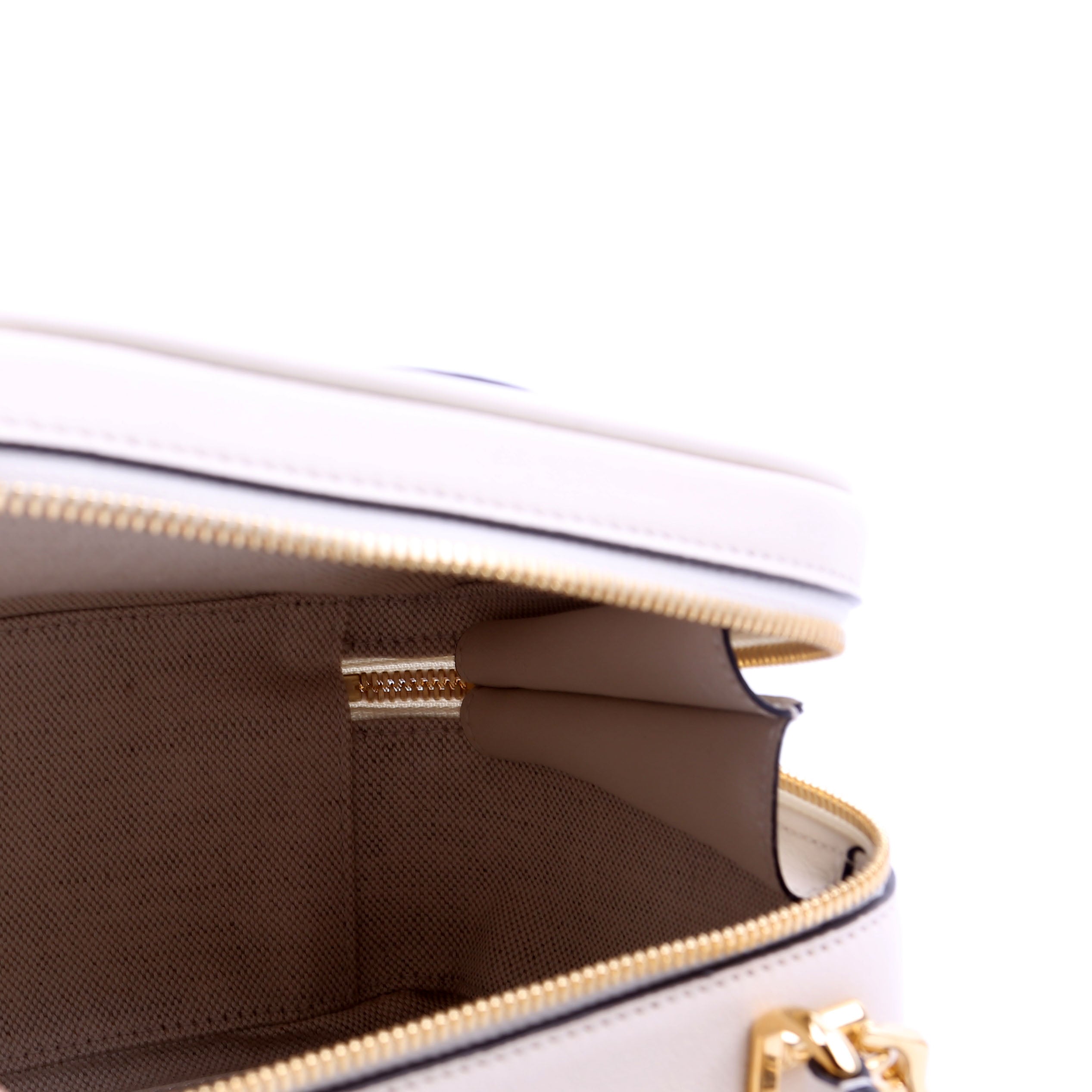 744434 Blondie Leather Top Handle Bag White