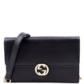 510314 Interlocking G Chain Wallet Black