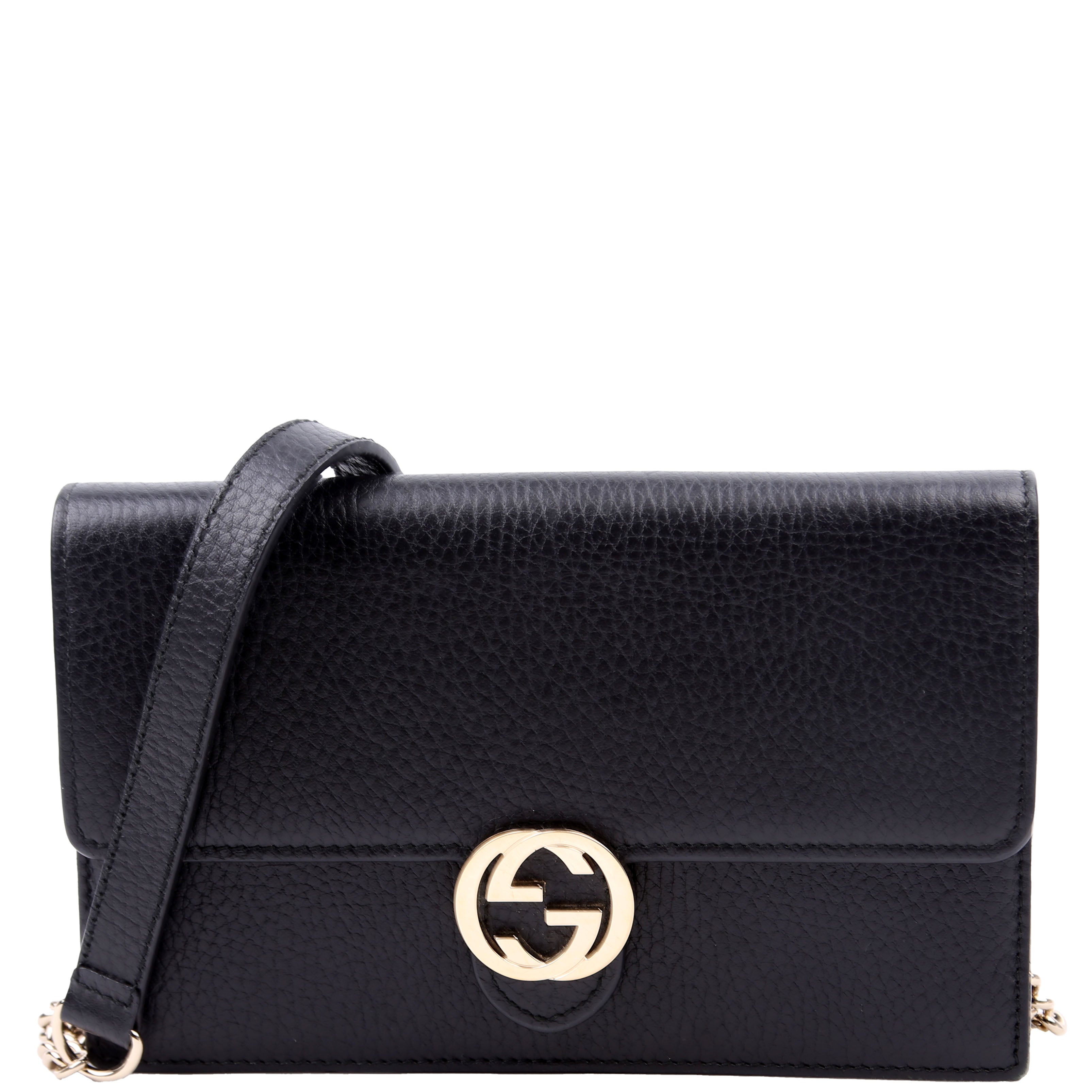 510314 Interlocking G Chain Wallet Black