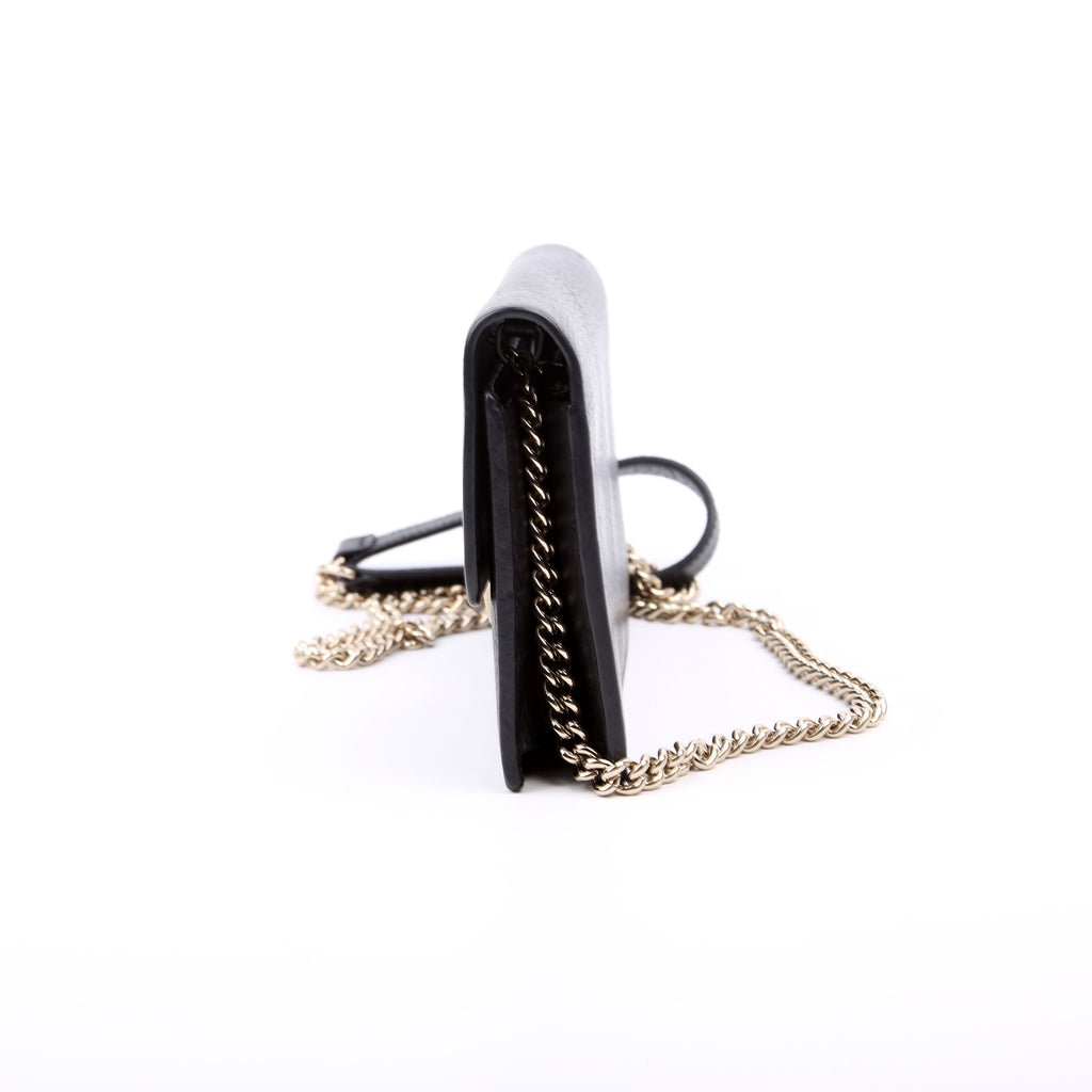 510314 Interlocking G Chain Wallet Black
