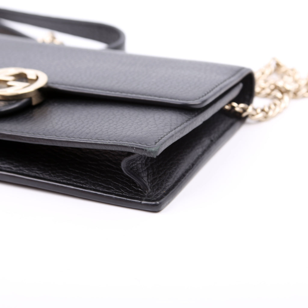 510314 Interlocking G Chain Wallet Black