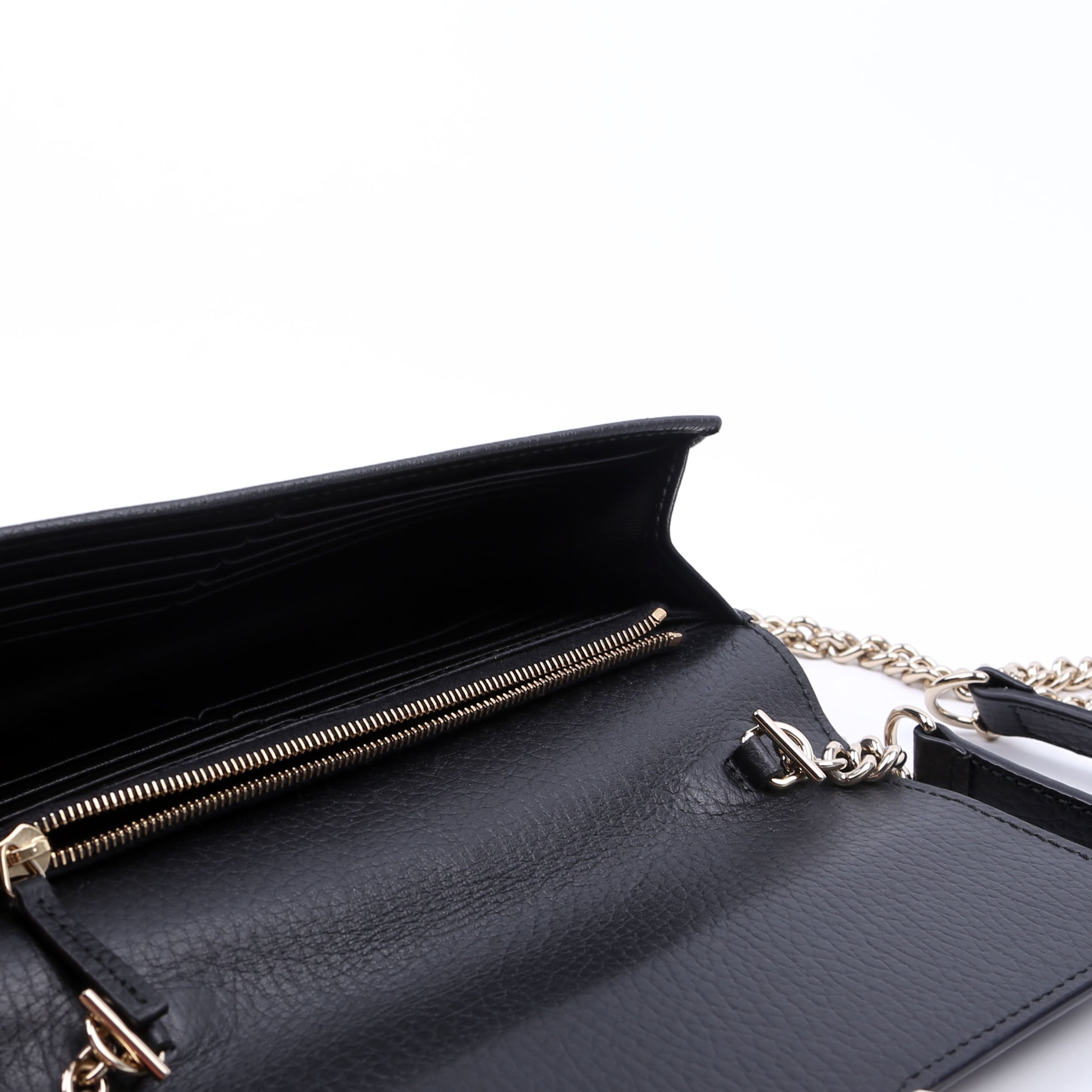 510314 Interlocking G Chain Wallet Black