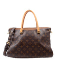 Pallas Tote Monogram Canvas Side Brown