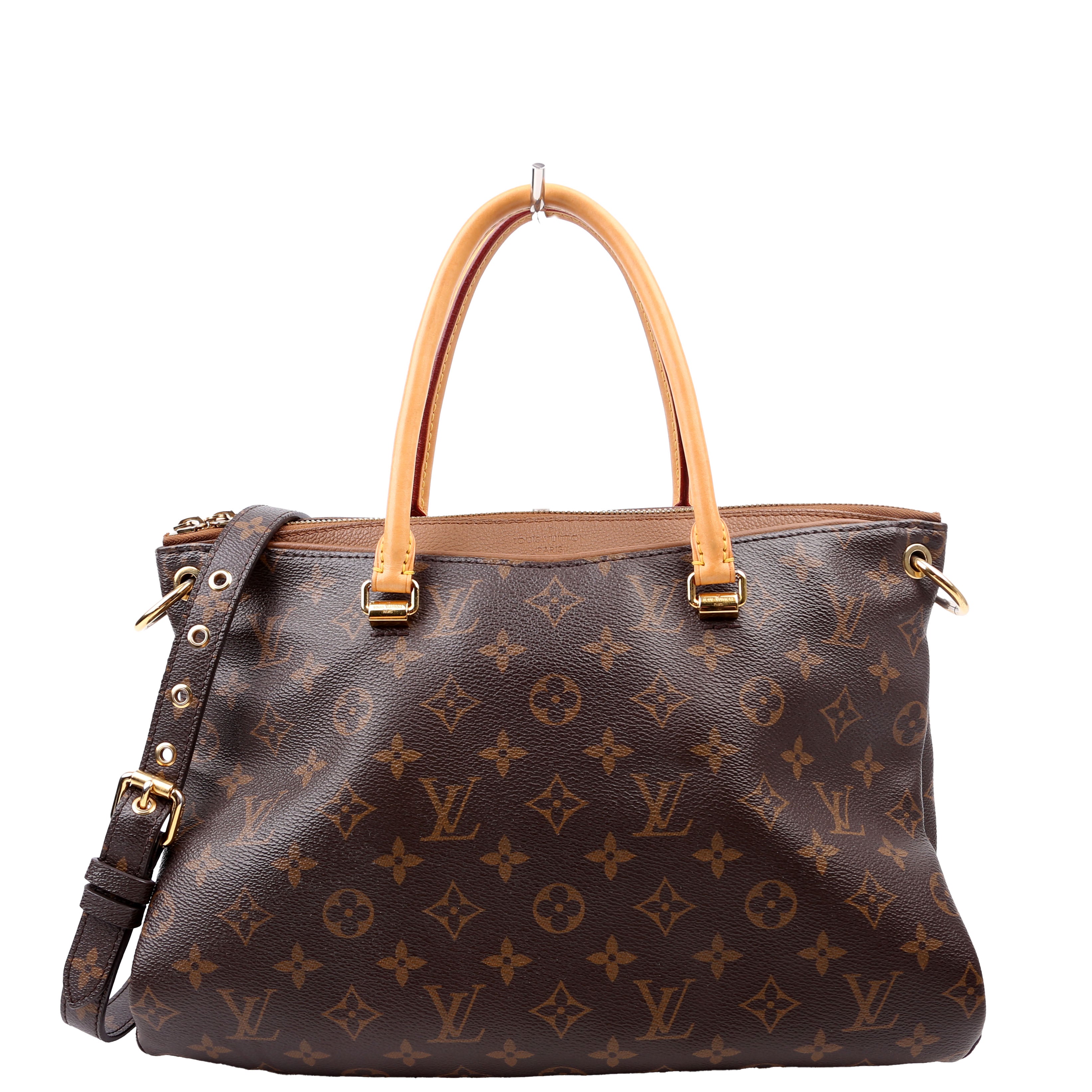 Pallas Tote Monogram Canvas Side Brown