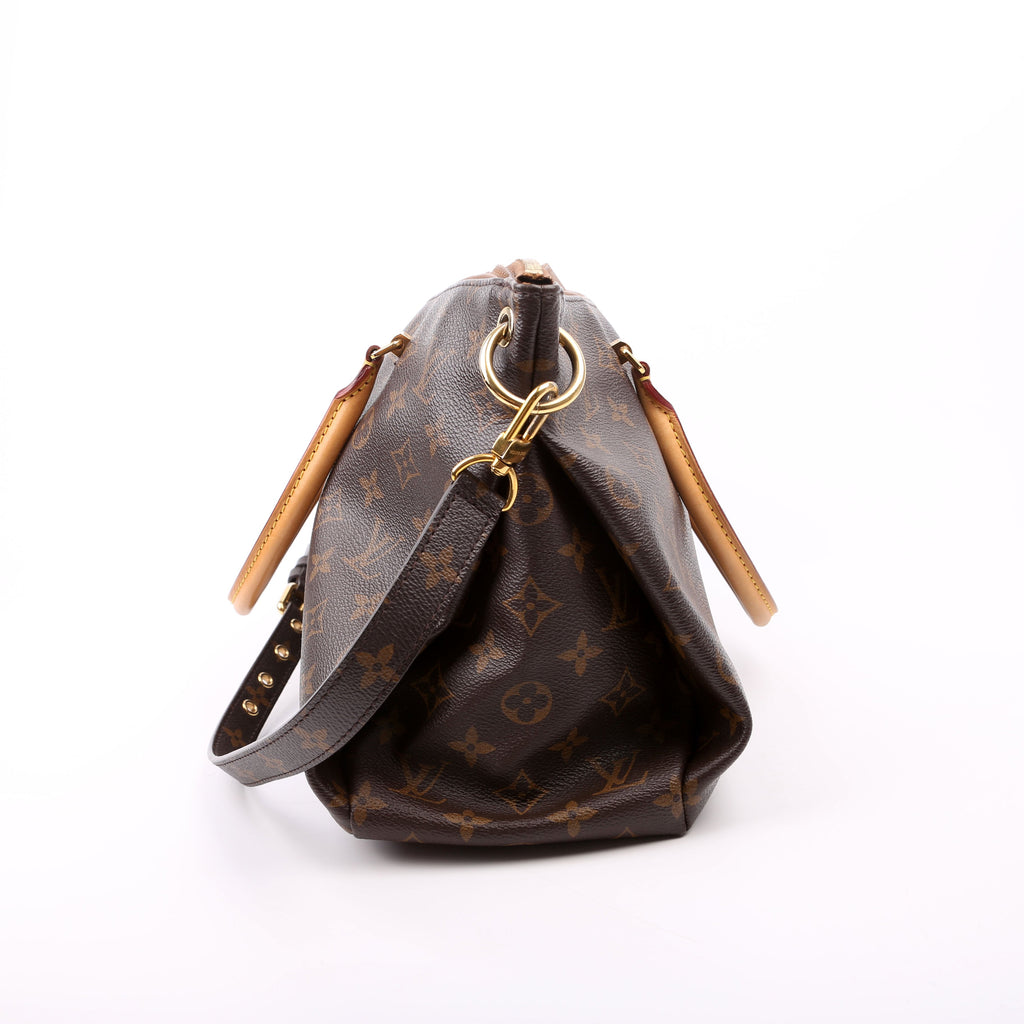 Pallas Tote Monogram Canvas Side Brown