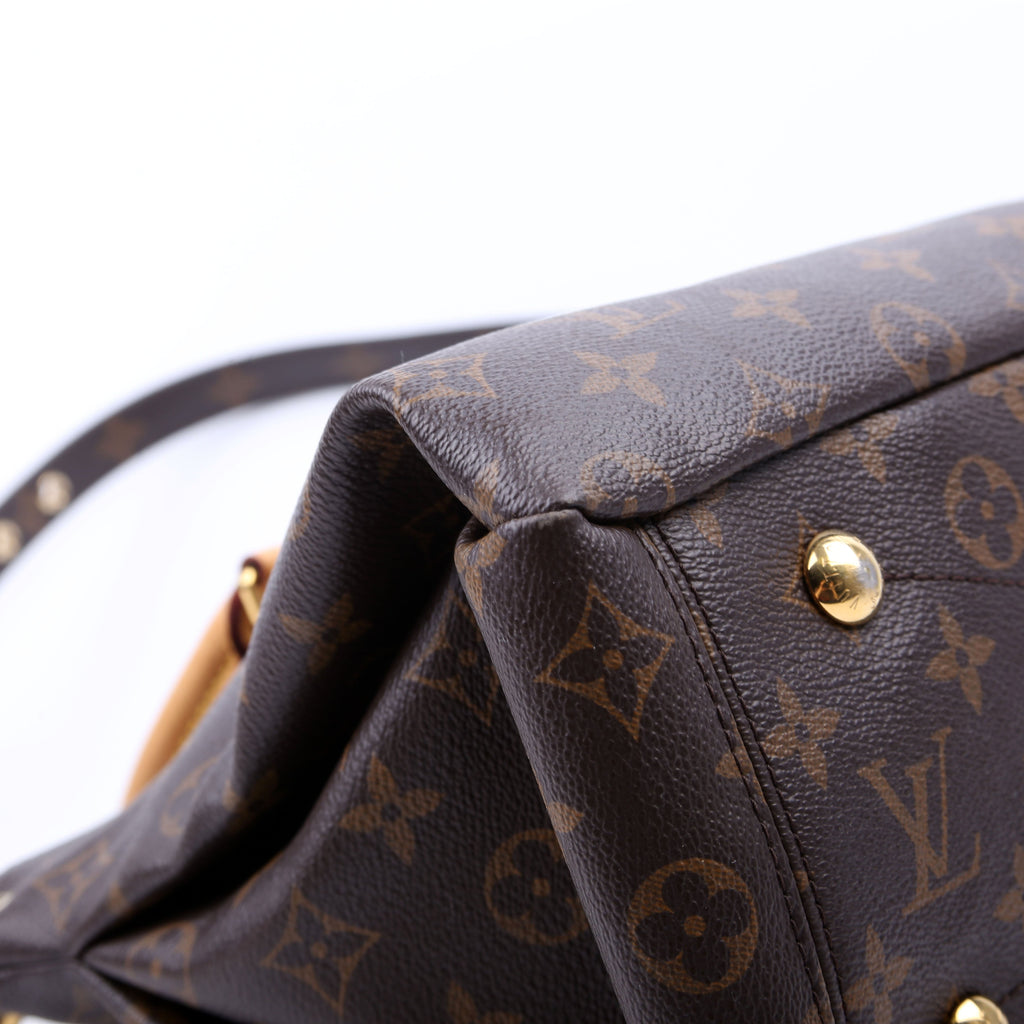Pallas Tote Monogram Canvas Side Brown