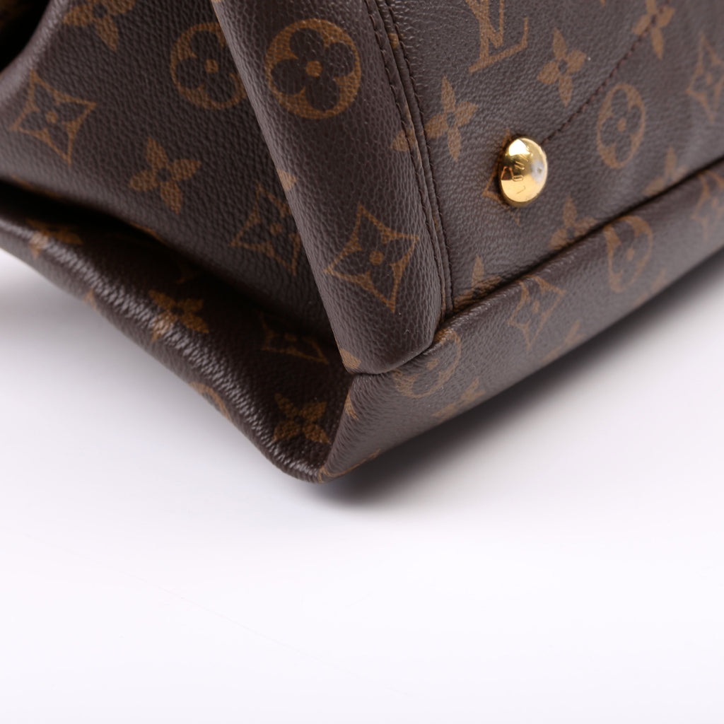 Pallas Tote Monogram Canvas Side Brown