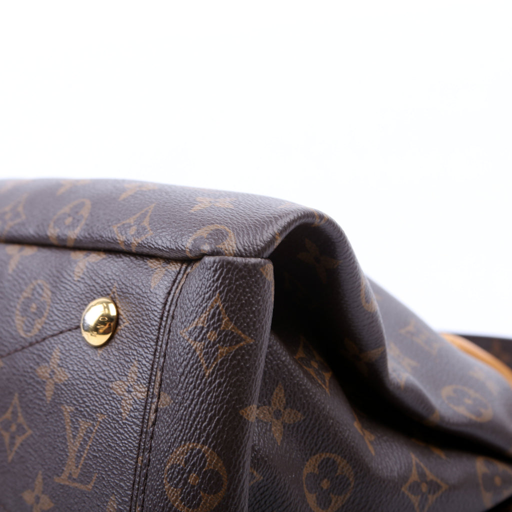 Pallas Tote Monogram Canvas Side Brown