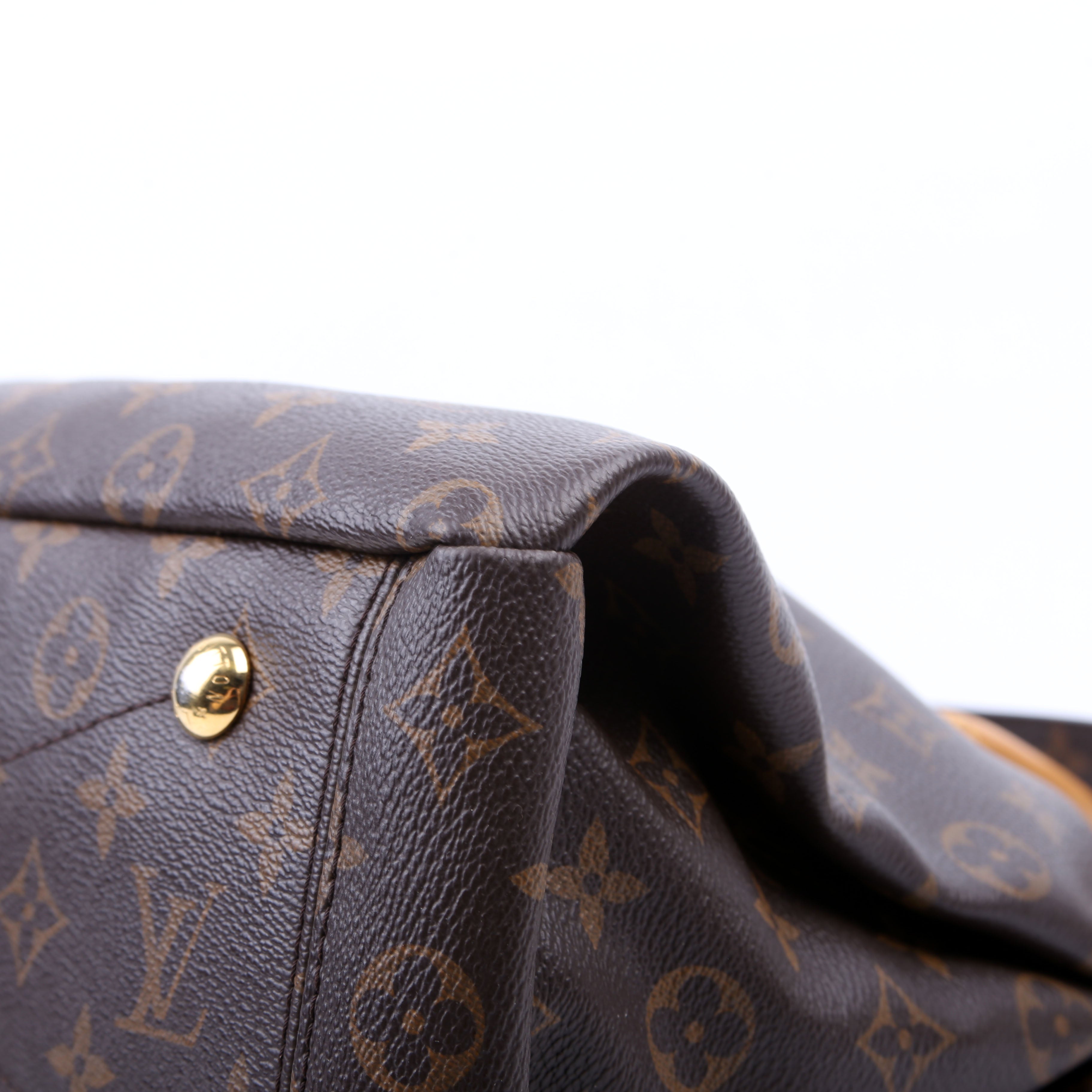 Pallas Tote Monogram Canvas Side Brown