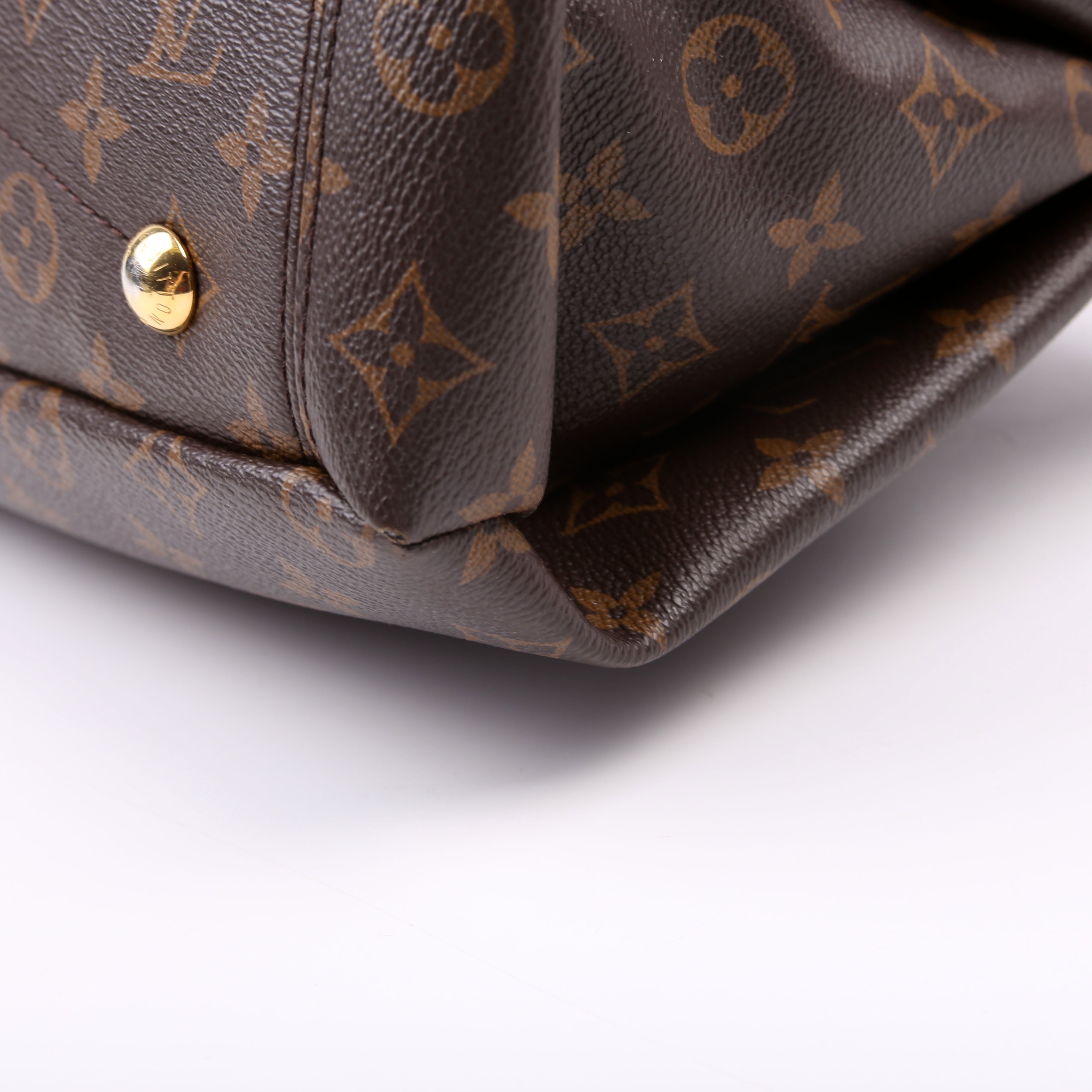 Pallas Tote Monogram Canvas Side Brown
