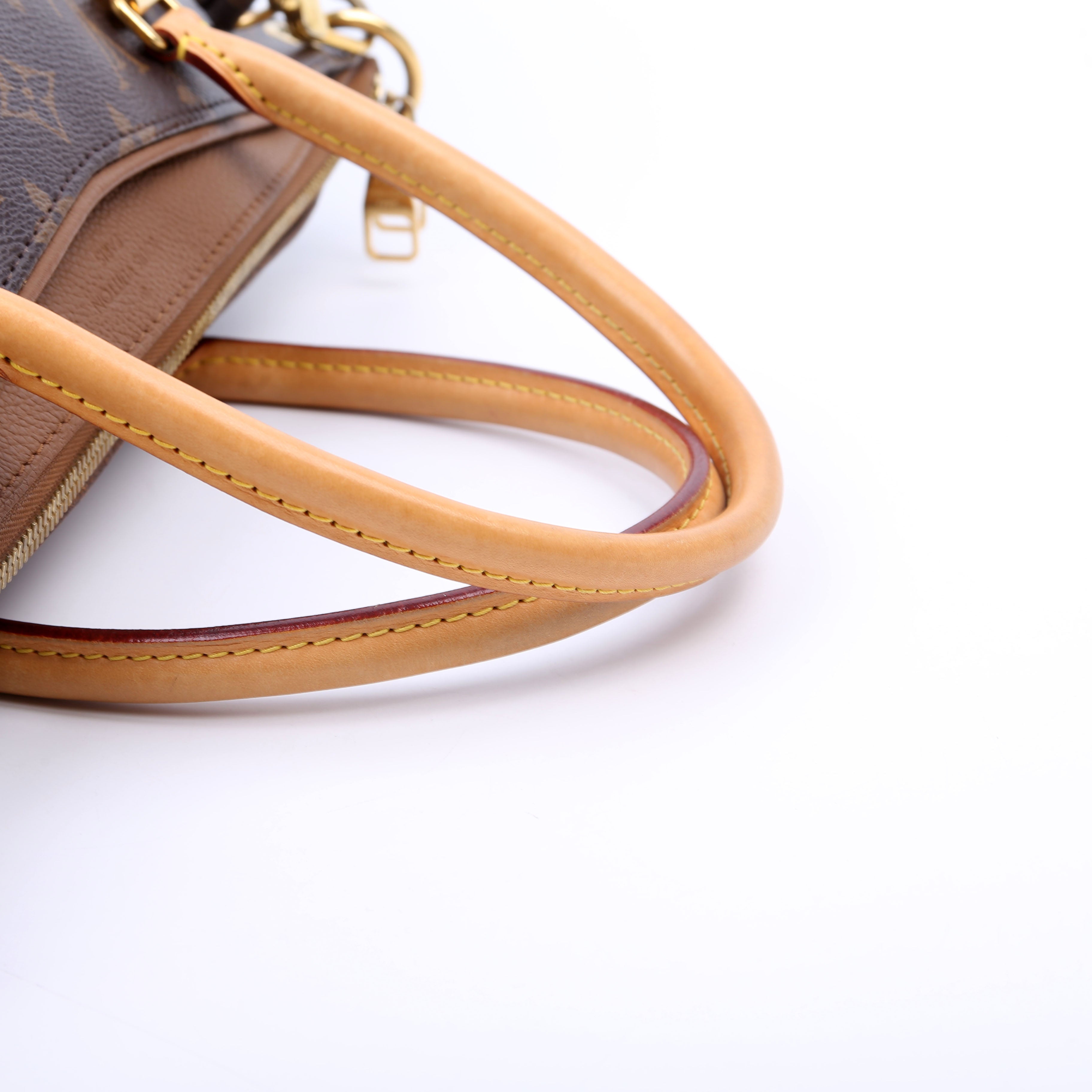 Pallas Tote Monogram Canvas Side Brown