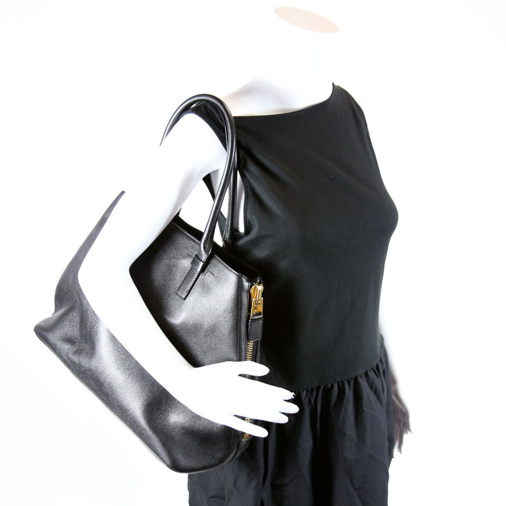 Jennifer Zip Tote Large Black