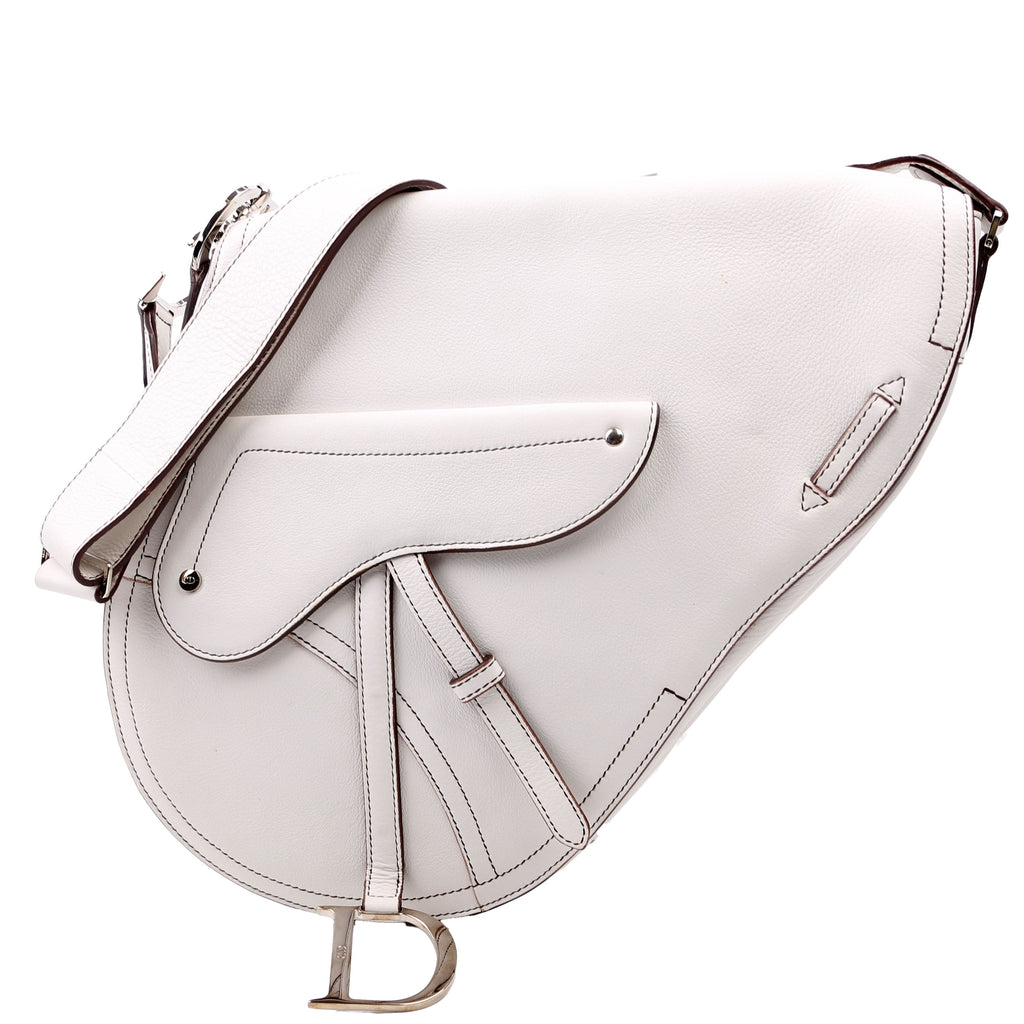 Baudrier Saddle Bag Leather White