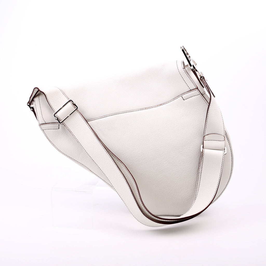Baudrier Saddle Bag Leather White