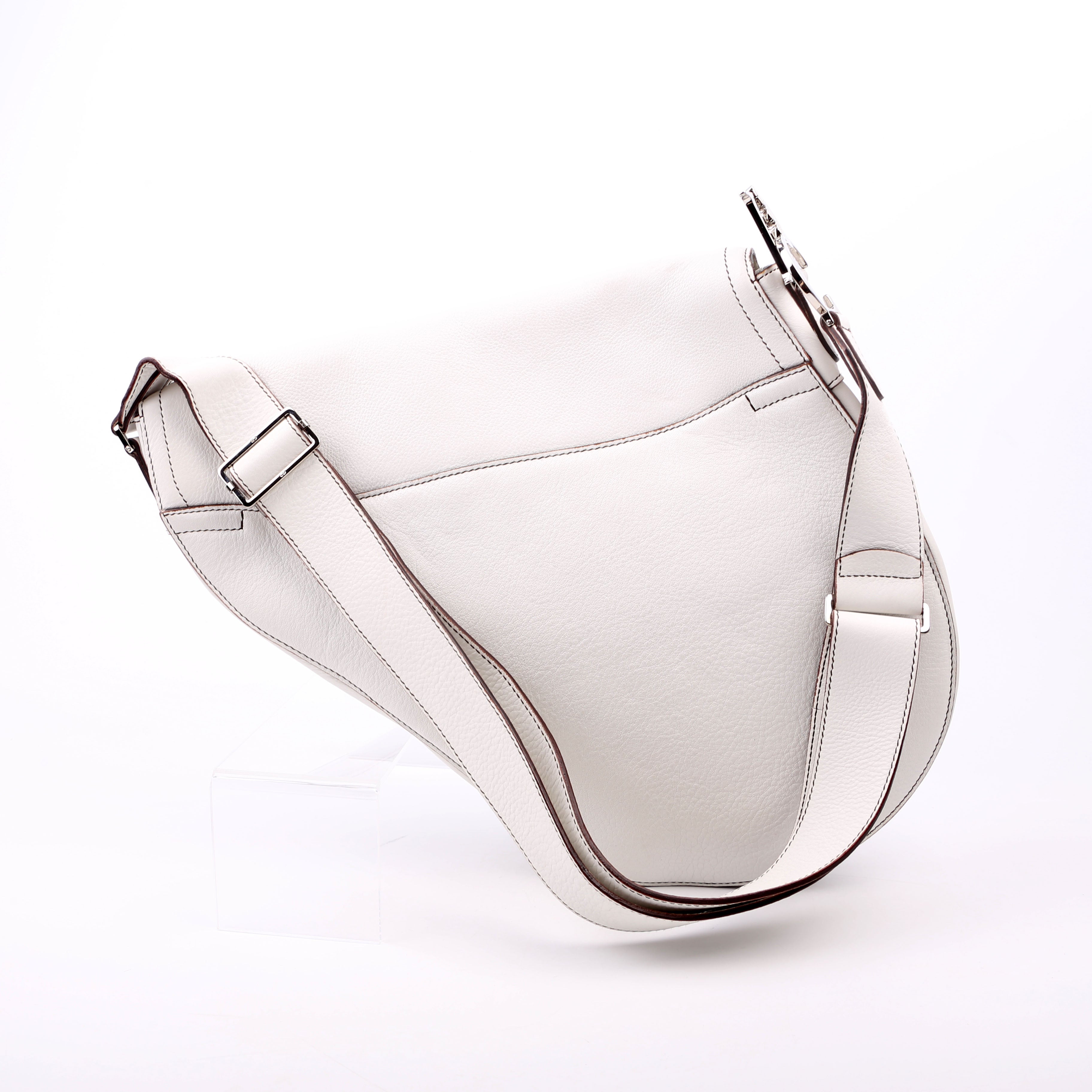 Baudrier Saddle Bag Leather White