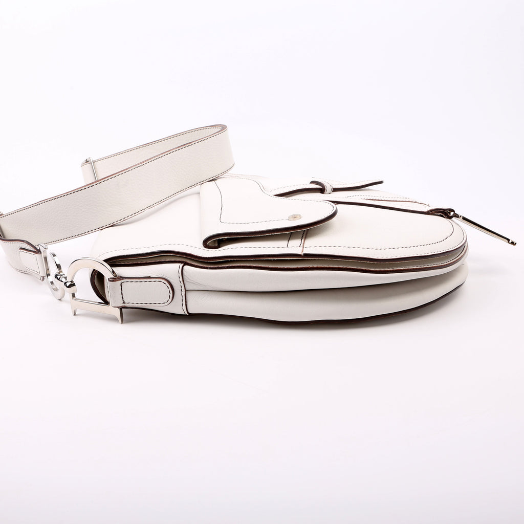 Baudrier Saddle Bag Leather White