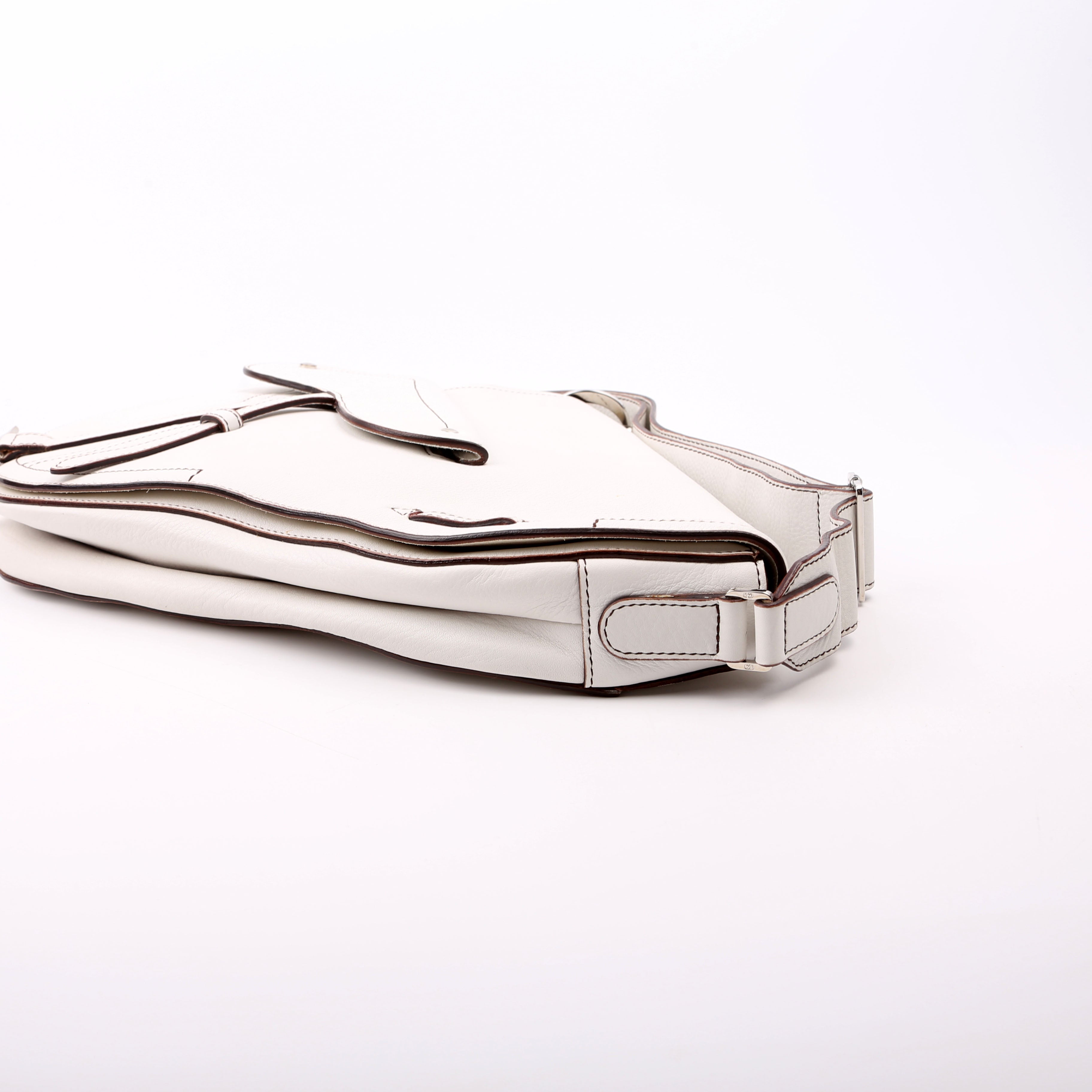 Baudrier Saddle Bag Leather White