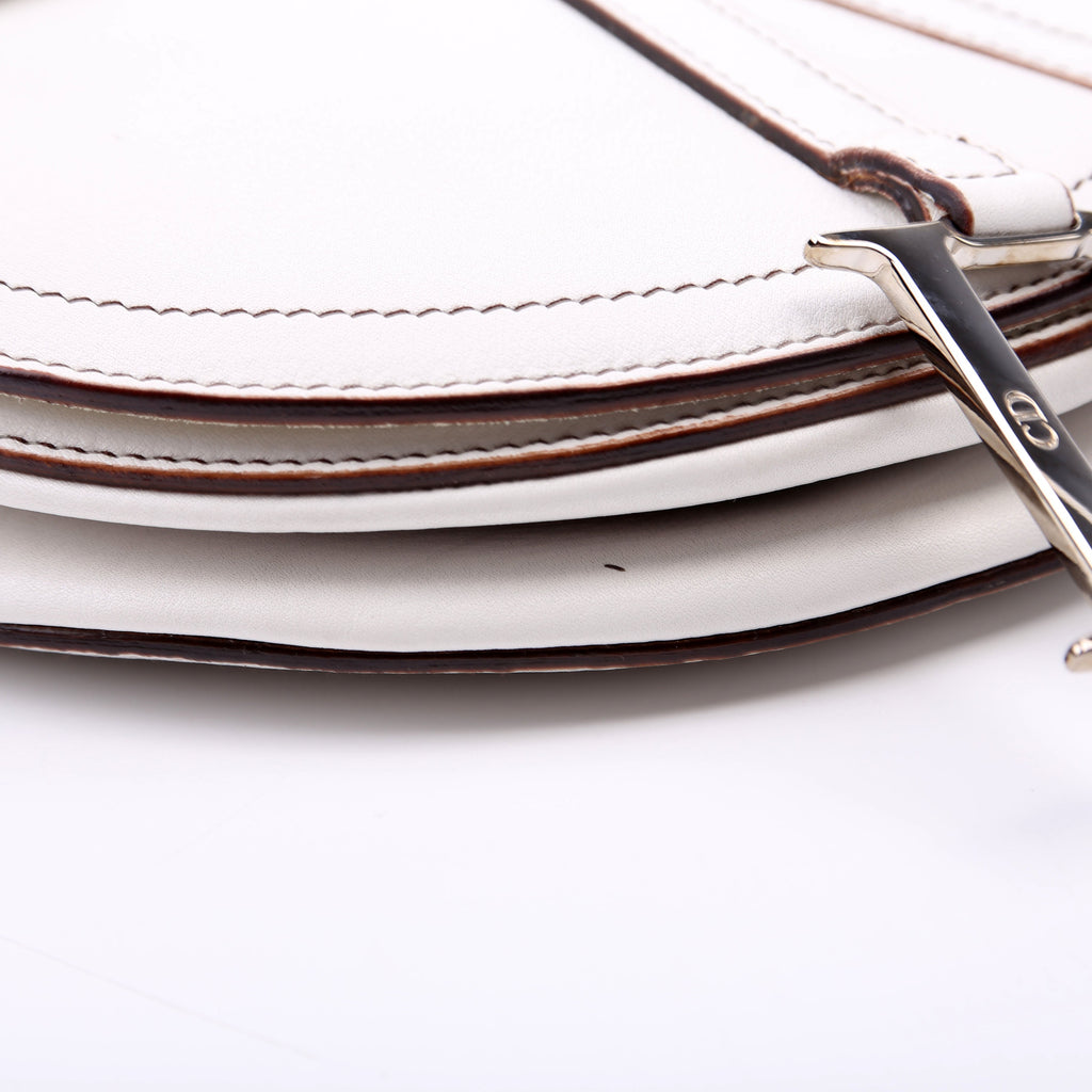 Baudrier Saddle Bag Leather White
