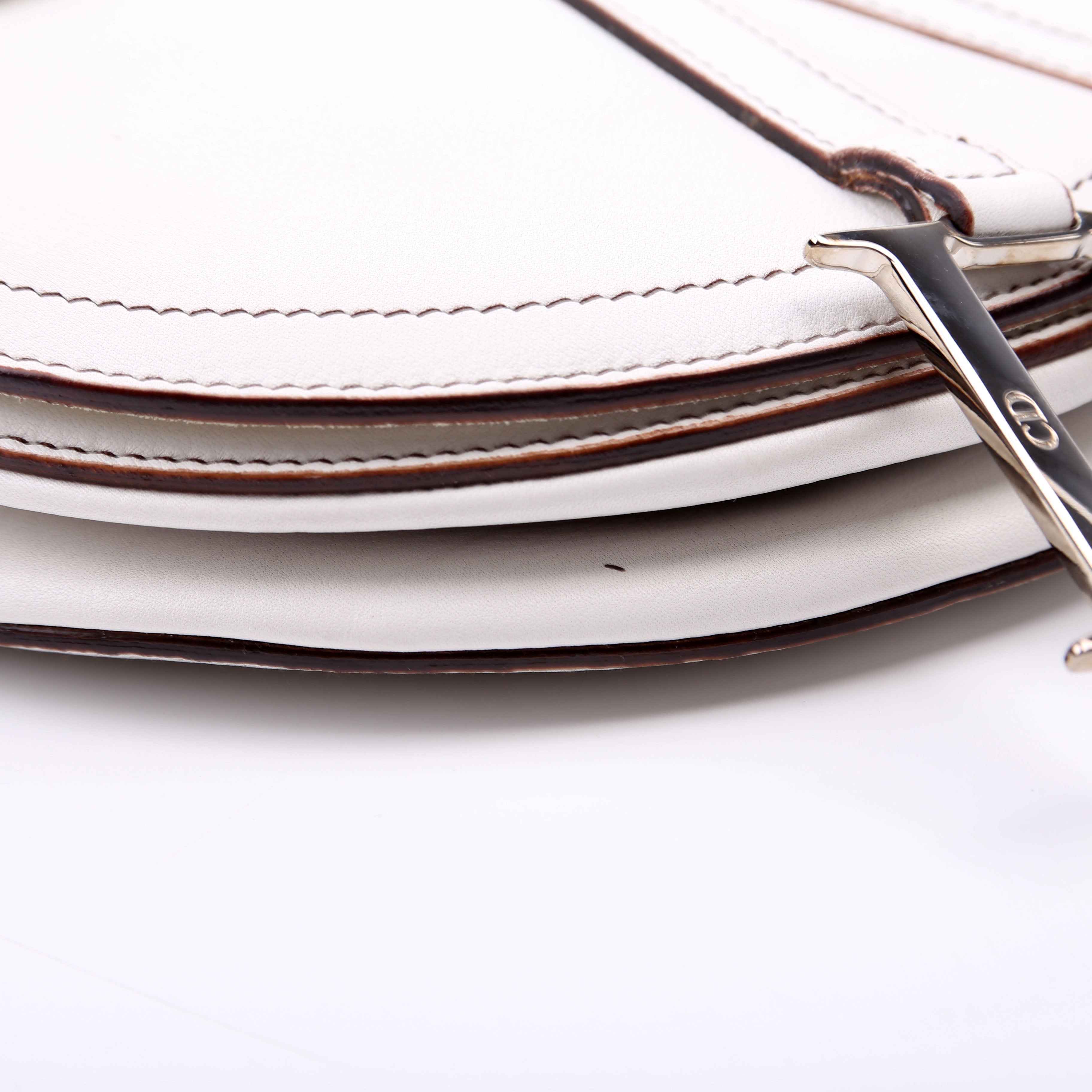 Baudrier Saddle Bag Leather White