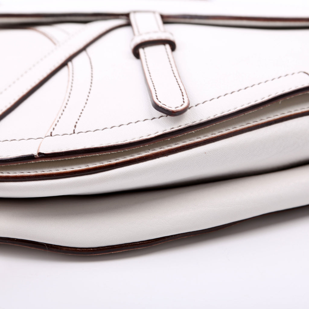 Baudrier Saddle Bag Leather White