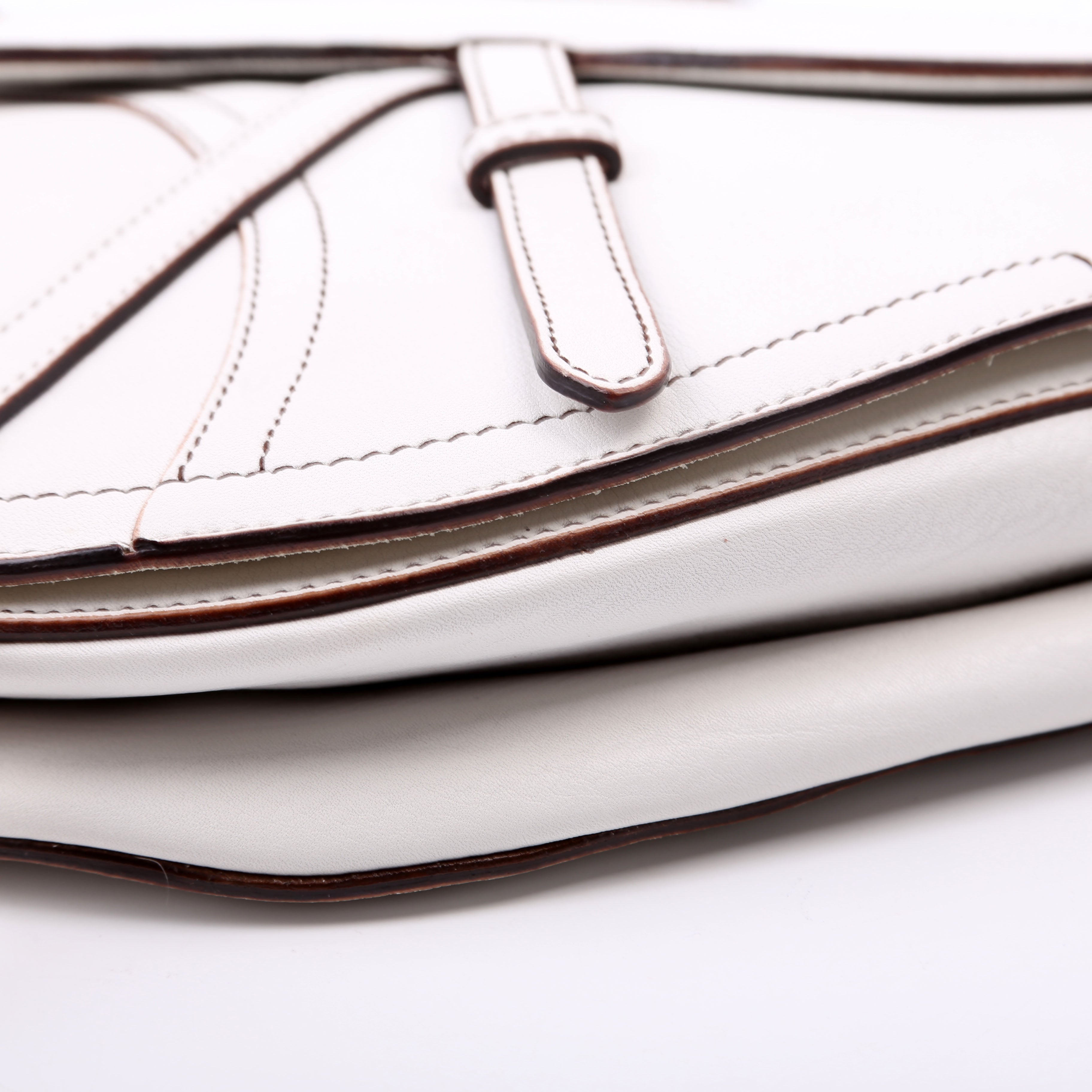 Baudrier Saddle Bag Leather White